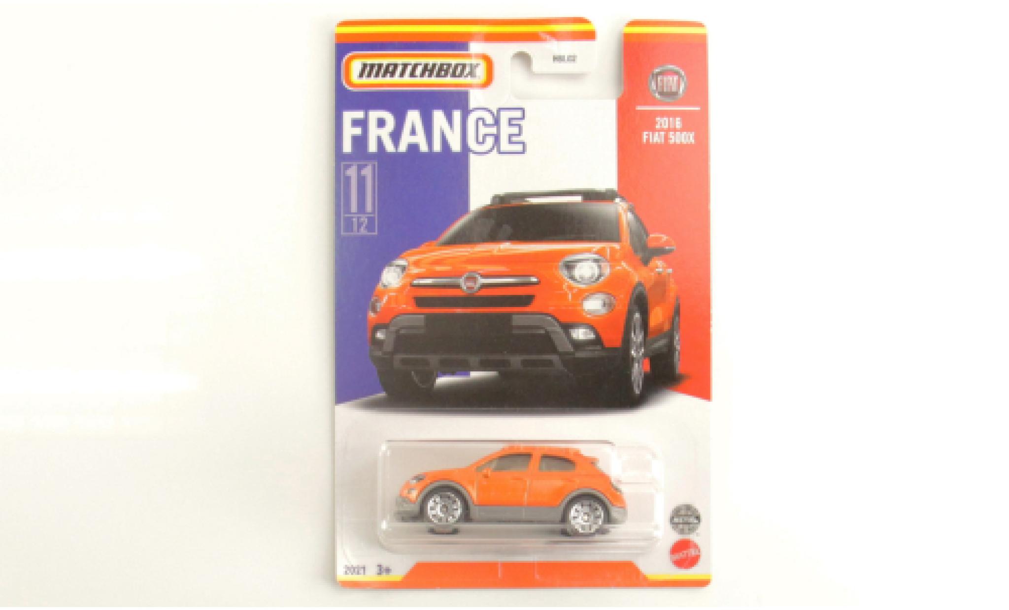 Fiat 500 1/64 Matchbox X metallise orange 2016 modellino in miniatura