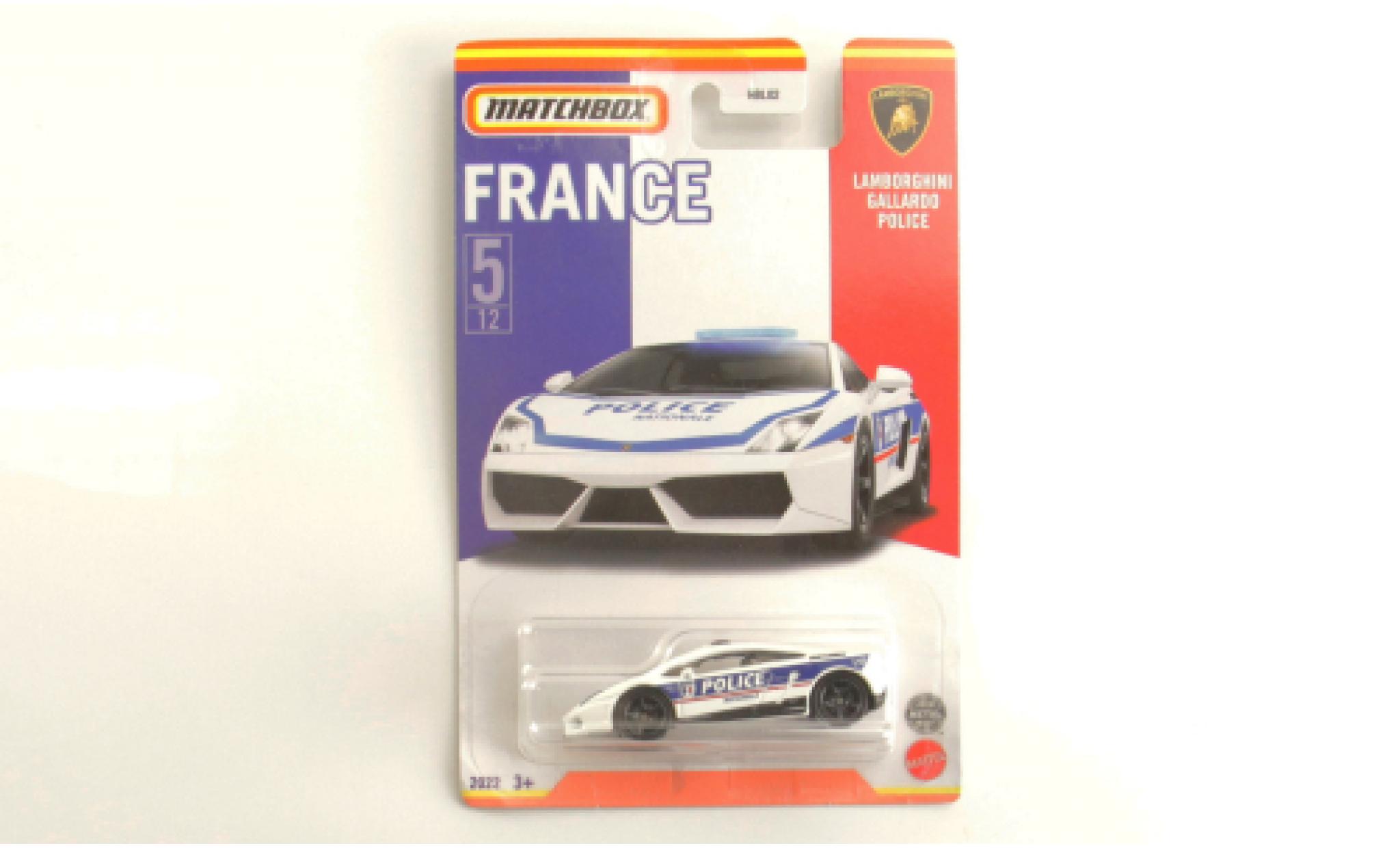 Lamborghini Gallardo 1/64 Matchbox Police Nationale (F) modellino in miniatura