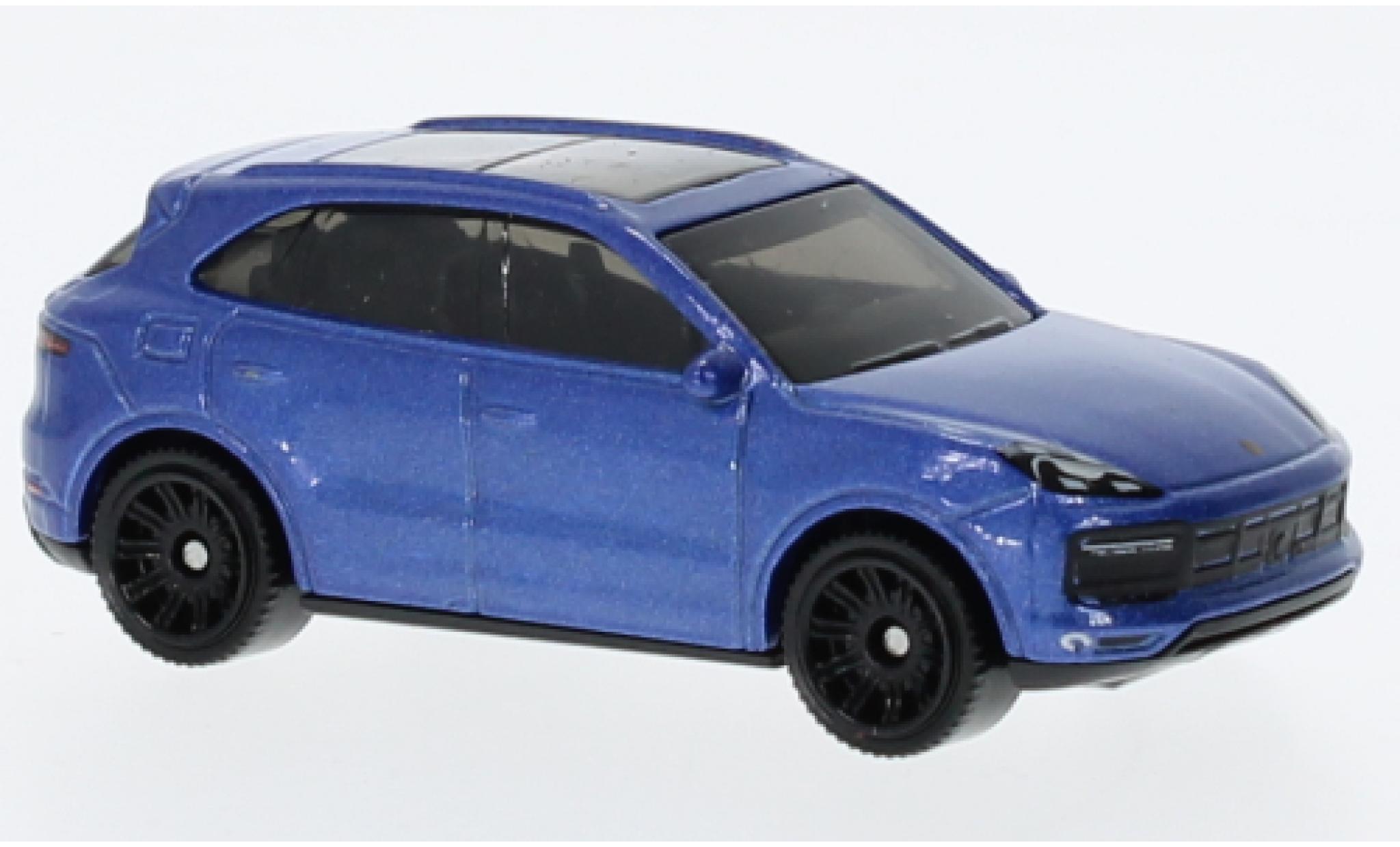 Porsche Cayenne Turbo 1/64 Matchbox blu modellino in miniatura