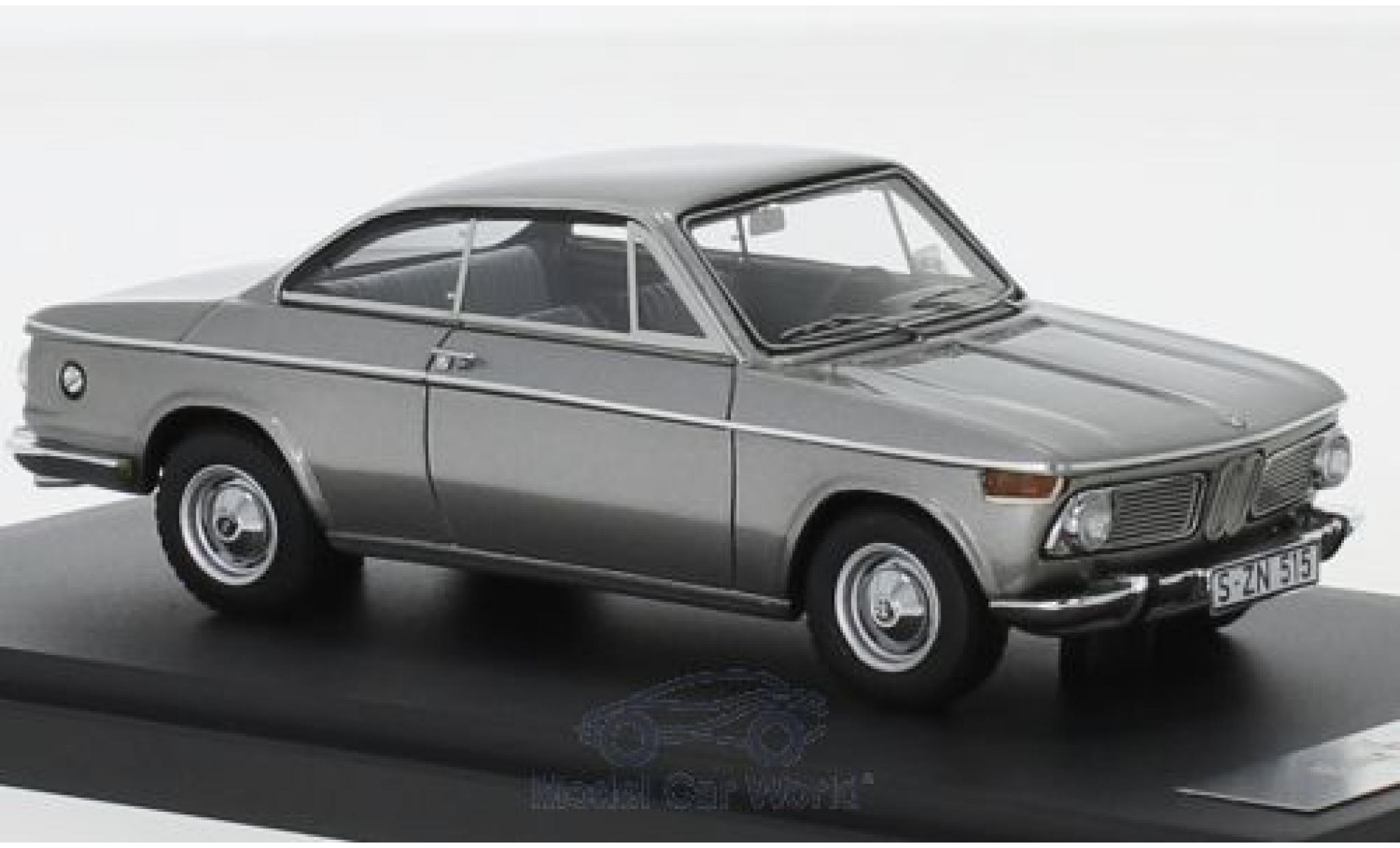 Bmw 1600 1/43 Matrix -2 Baur Coupe grigio 1967 modellino in miniatura