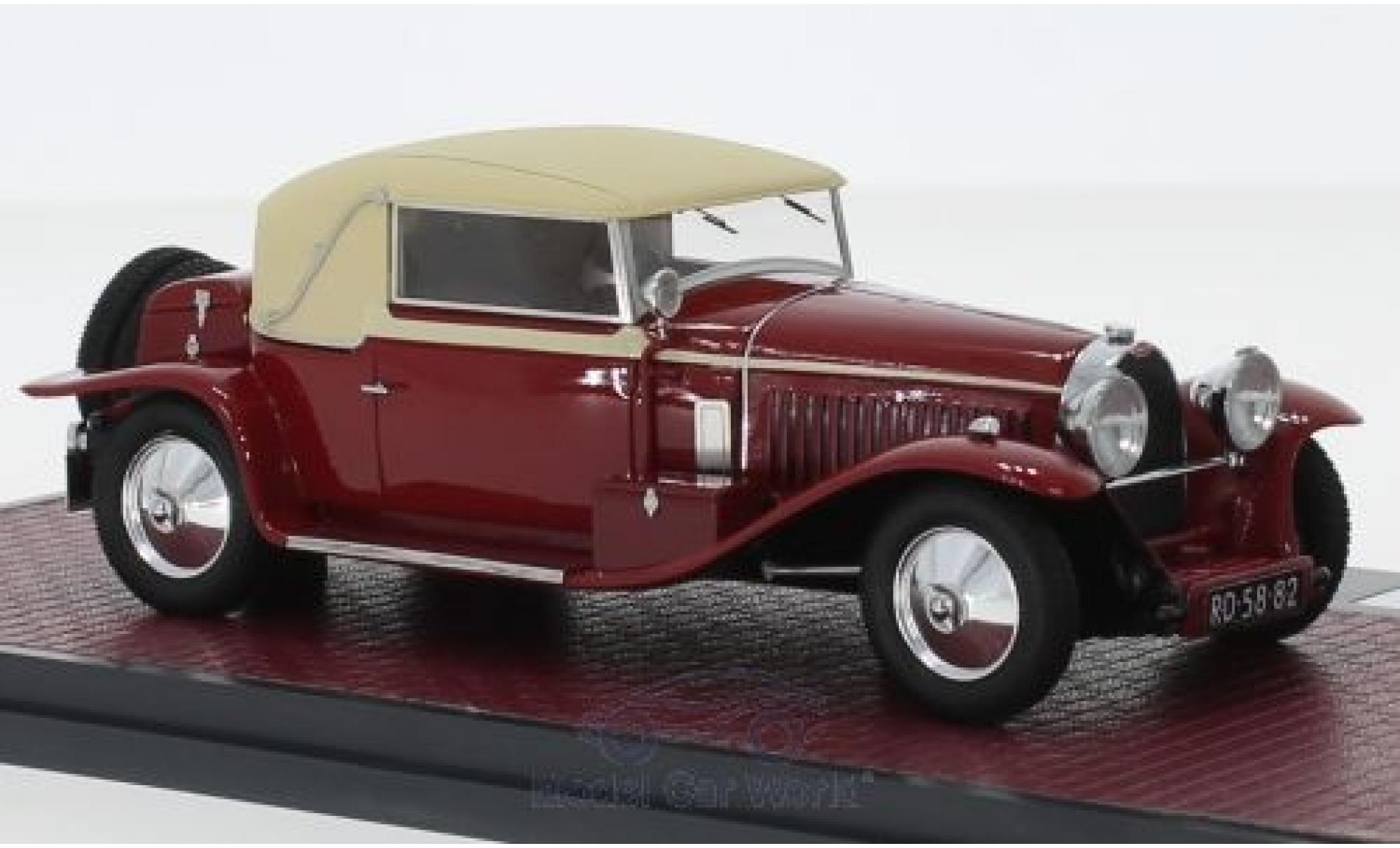 Bugatti 46 1/43 Matrix Type Faux Cabriolet rosso/beige RHD 1930 Veth & Zoon modellino in miniatura