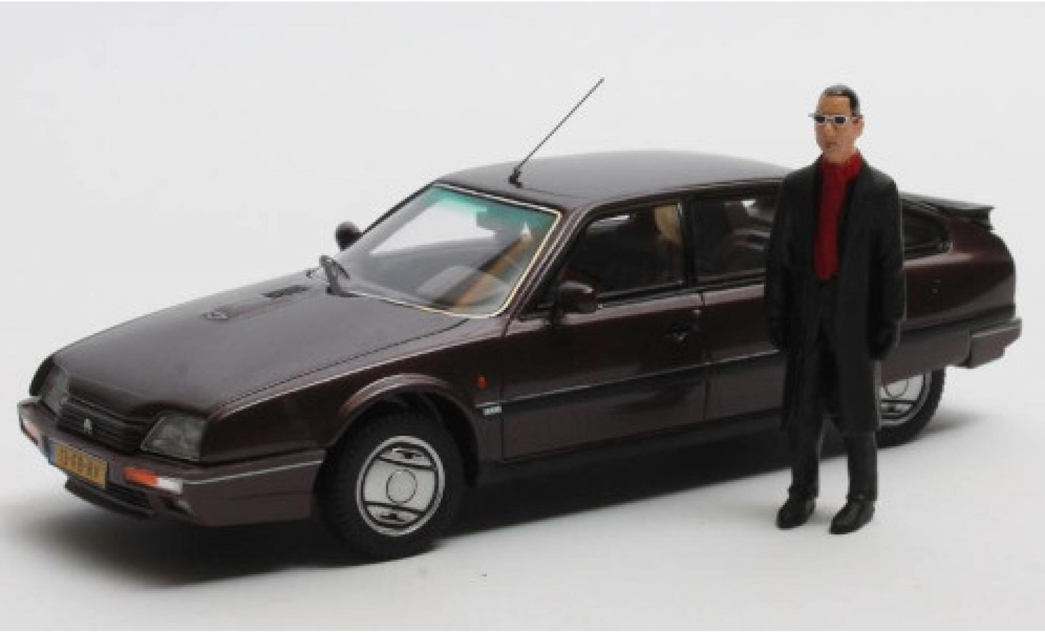 Citroen CX 1/43 Matrix 25 GTi Turbo 2 metallico porpora 1986 Rotterdam Edition avec Figur: Jules D. modellino in miniatura