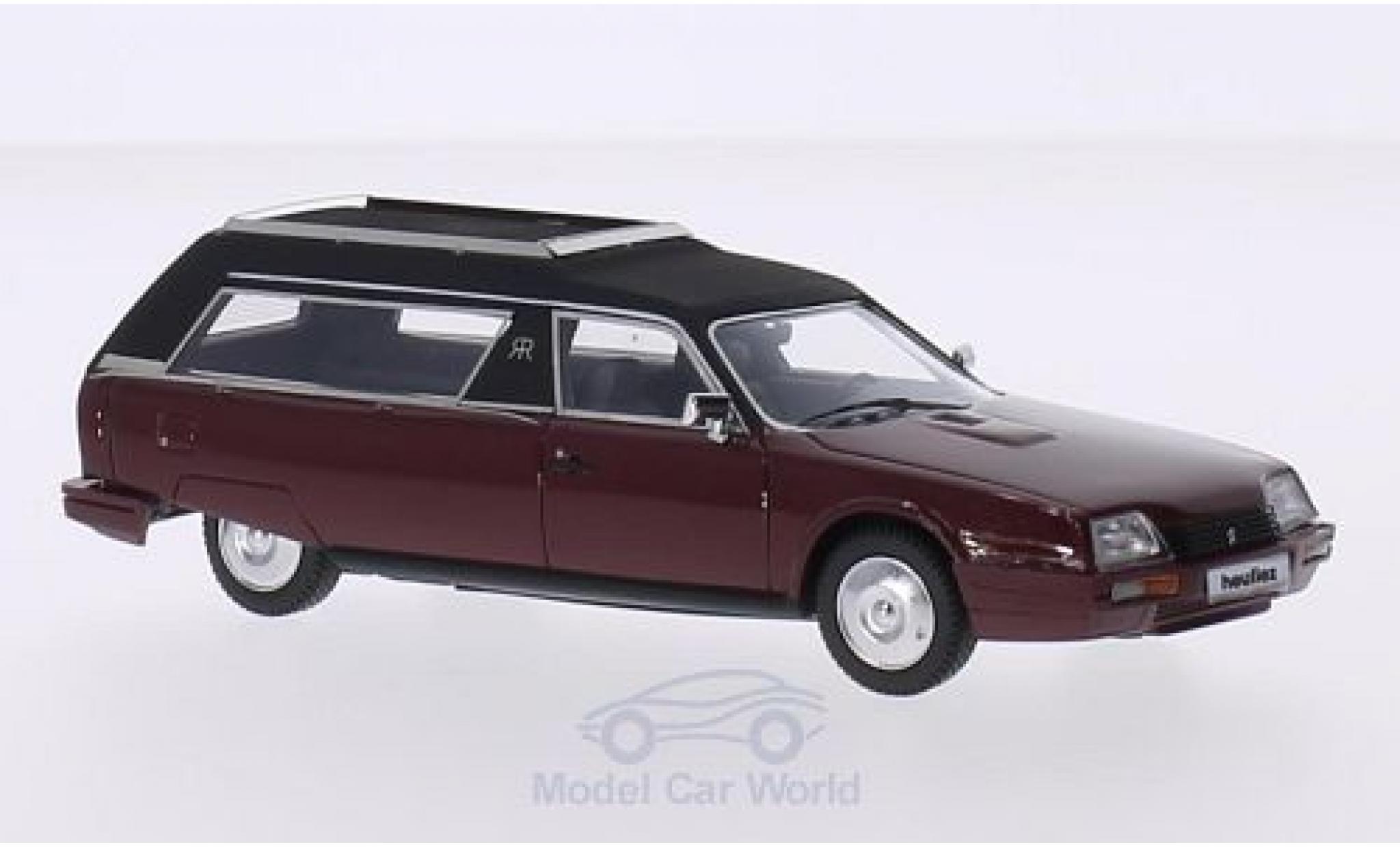 Citroen CX 1/43 Matrix Heuliez Corbillard Hearse rosso/matt-nero 1979 modellino in miniatura