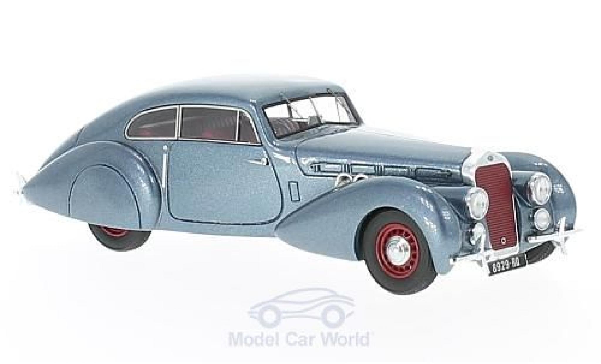 Delage D8-120 1/43 Matrix S Pourtout Coupe metallico blu RHD 1938 modellino in miniatura