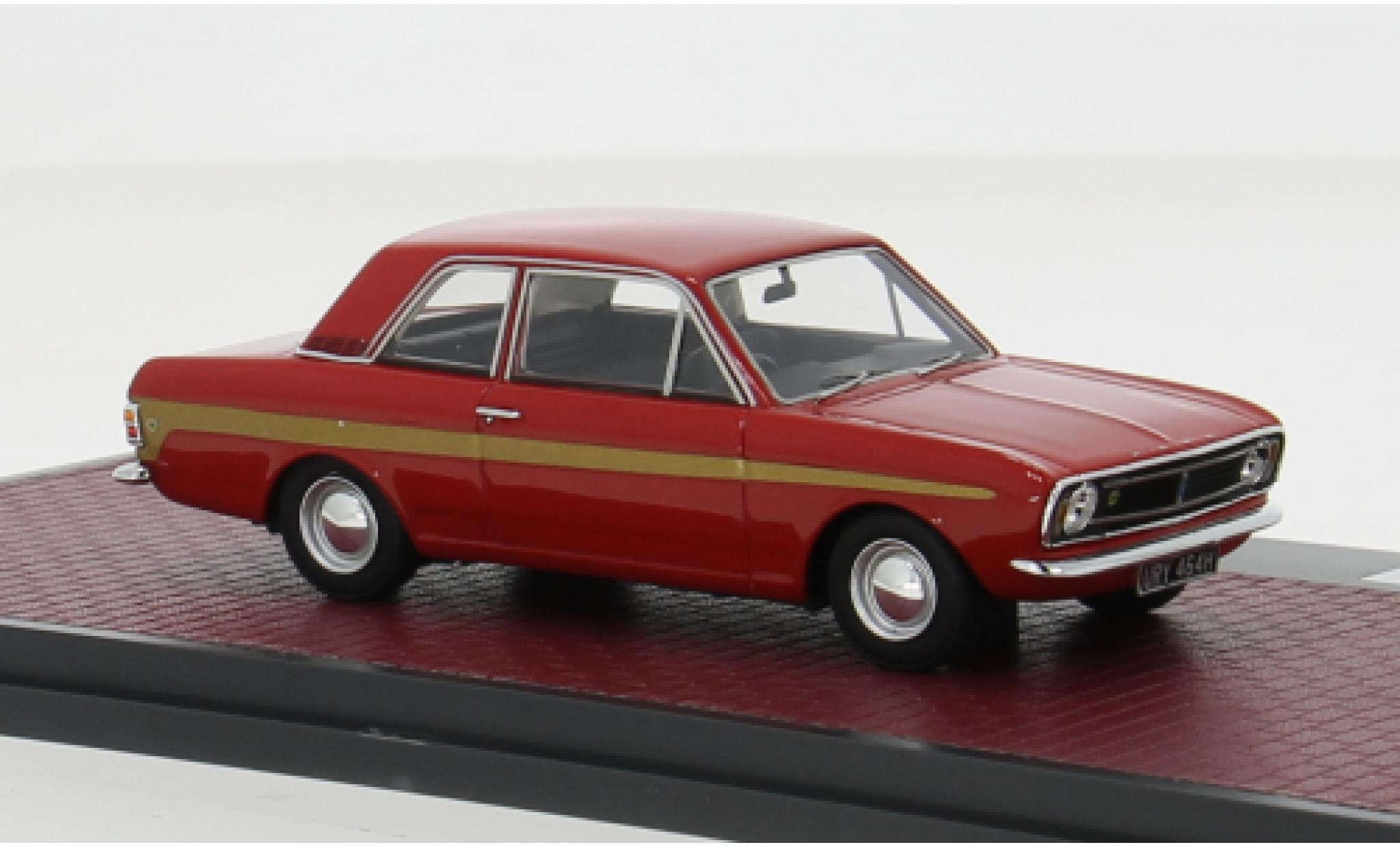 Ford Cortina 1/43 Matrix Lotus MkII rot/gold 1966 1:43 modellino in miniatura