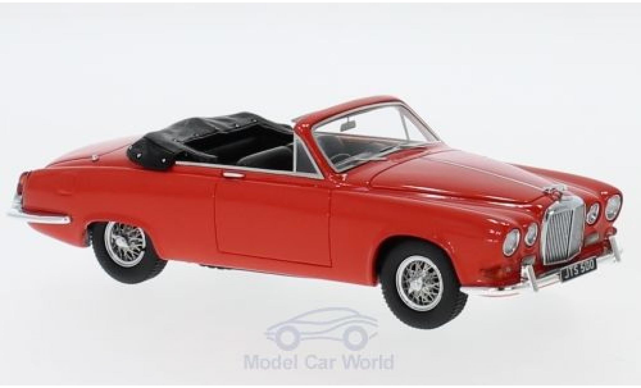 Jaguar 420 1/43 Matrix Harold Radford Convertibile rosso RHD 1967 modellino in miniatura