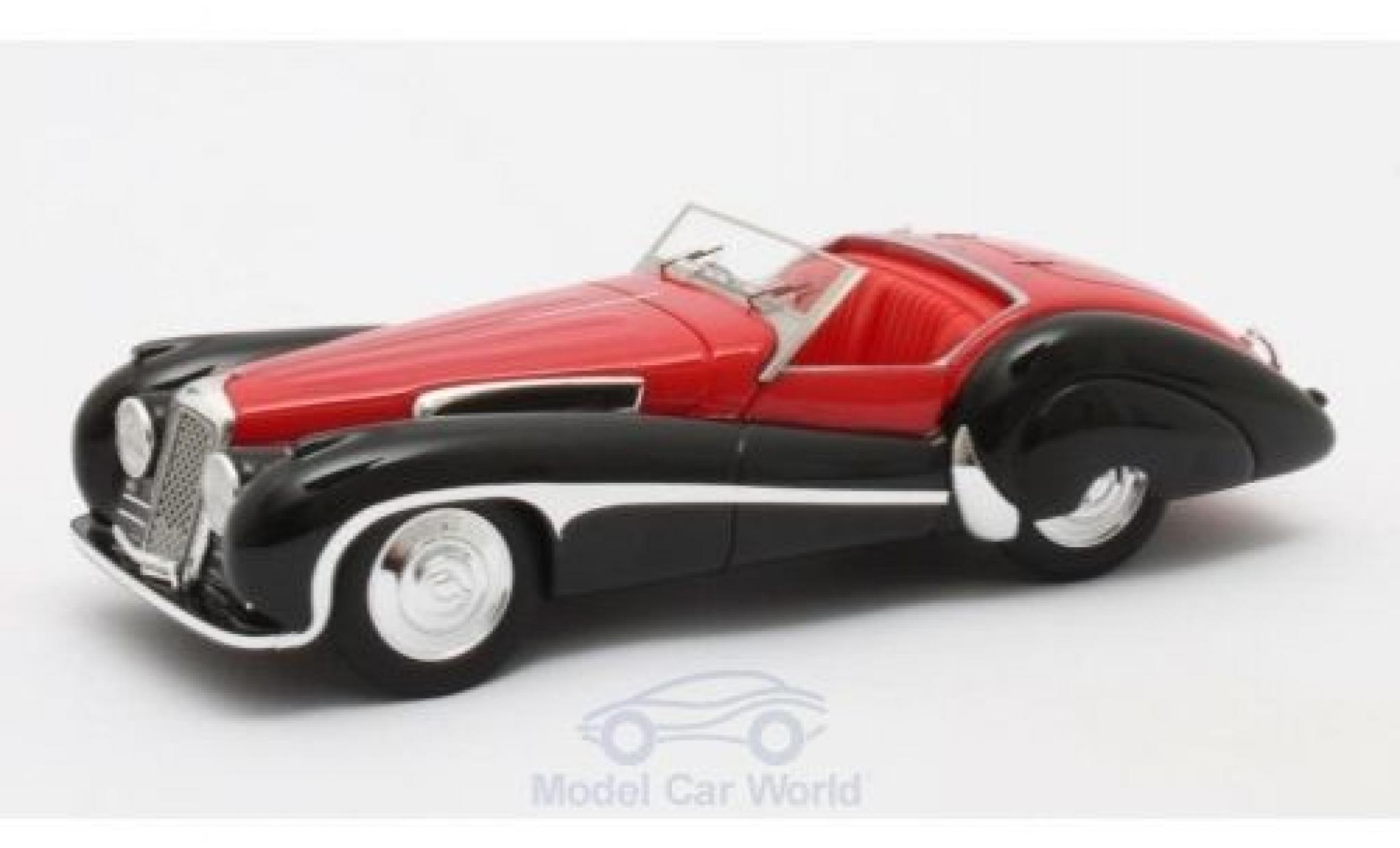 Jaguar SS 1/43 Matrix 100 rosso/nero 1939 Roadster Vanden Plas modellino in miniatura