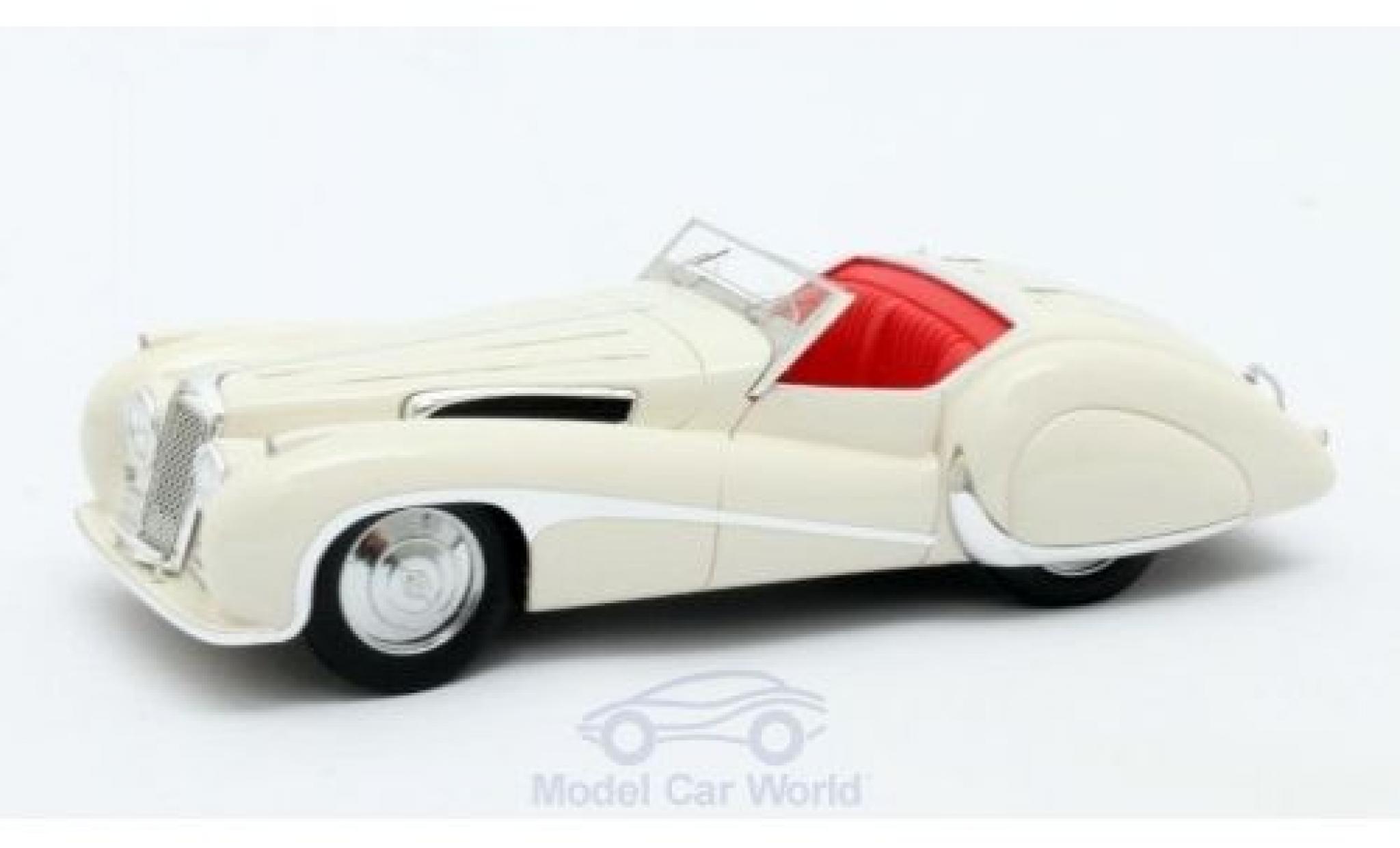 Jaguar SS 1/43 Matrix 100 bianco 1939 Roadster Vanden Plas modellino in miniatura