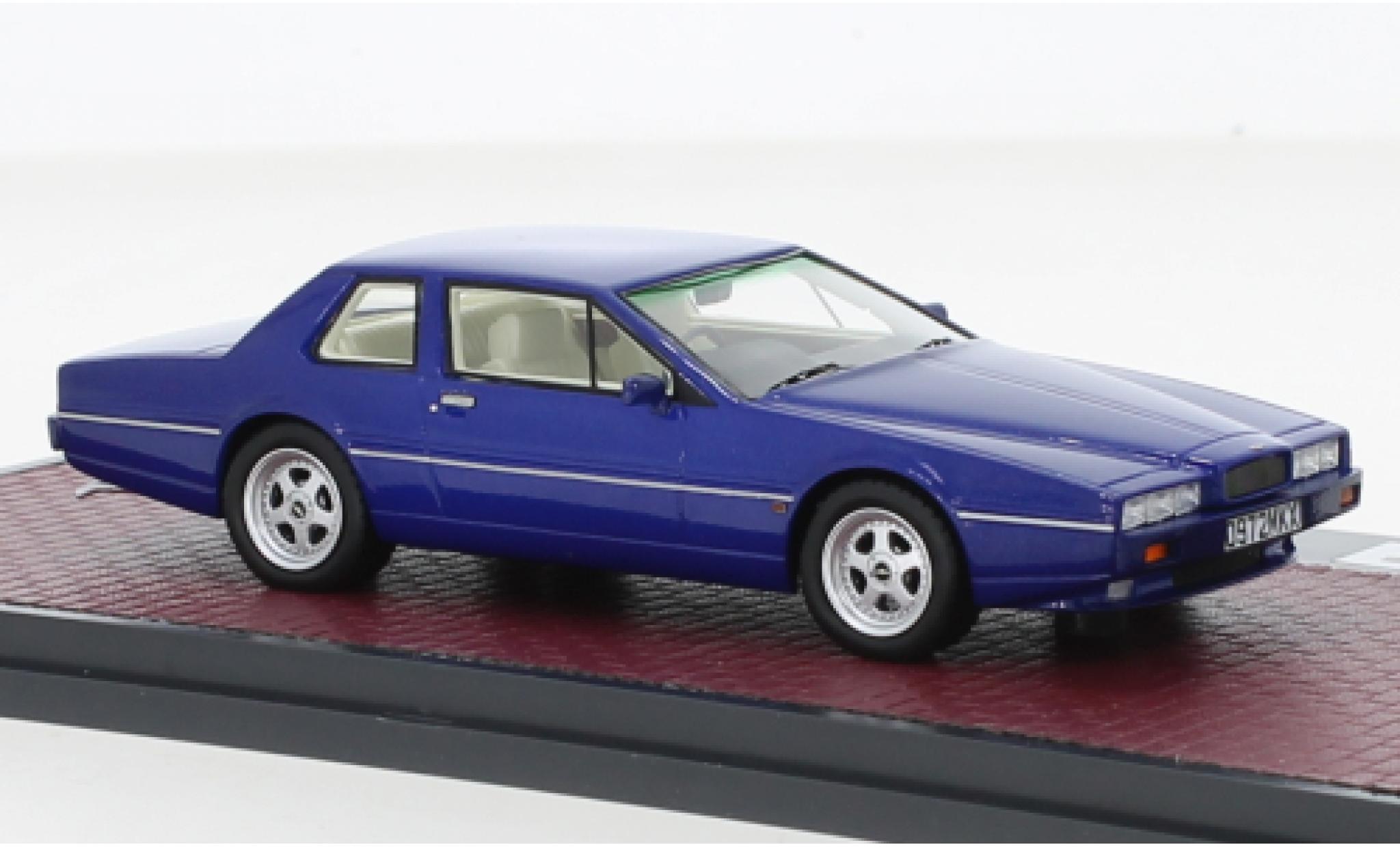 Aston Martin Lagonda 1/43 Matrix SWB Virage metallise blu RHD 1986 modellino in miniatura