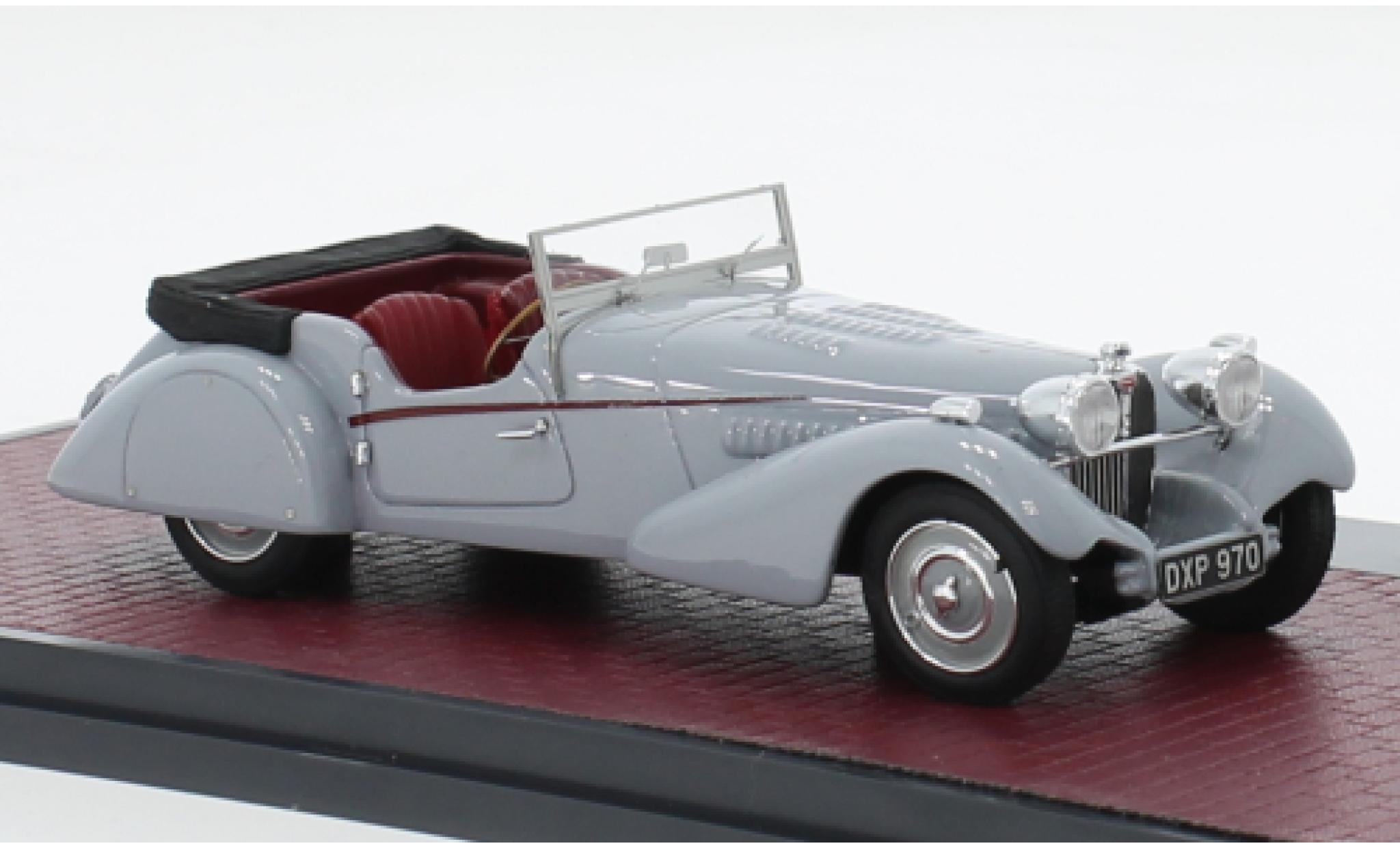Bugatti 57 1/43 Matrix TSC Sports Tourer Vanden Plas grigio clair RHD 1938 modellino in miniatura