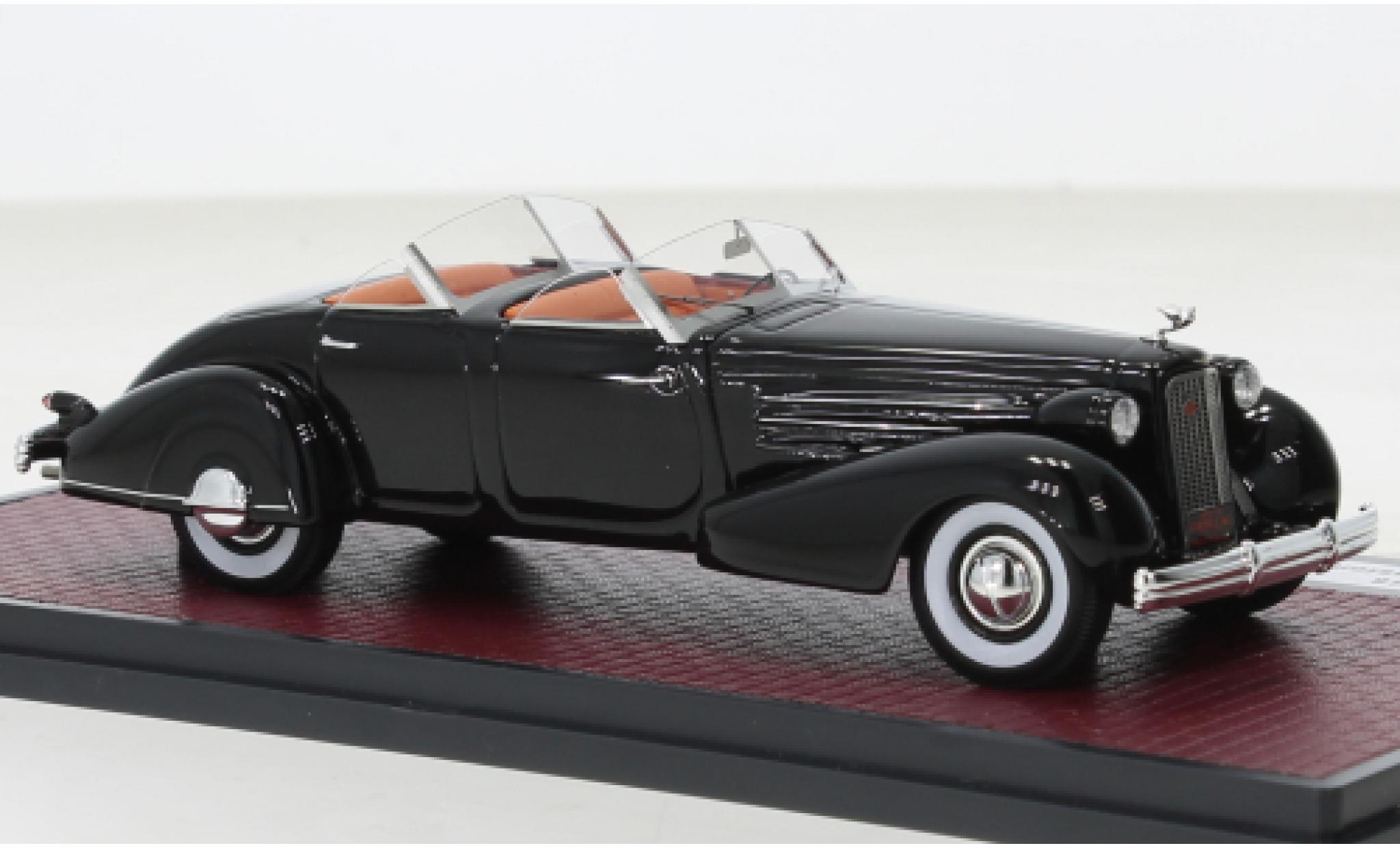 Cadillac V16 1/43 Matrix Dual Cowl Sport Pheaton nero 1937 modellino in miniatura