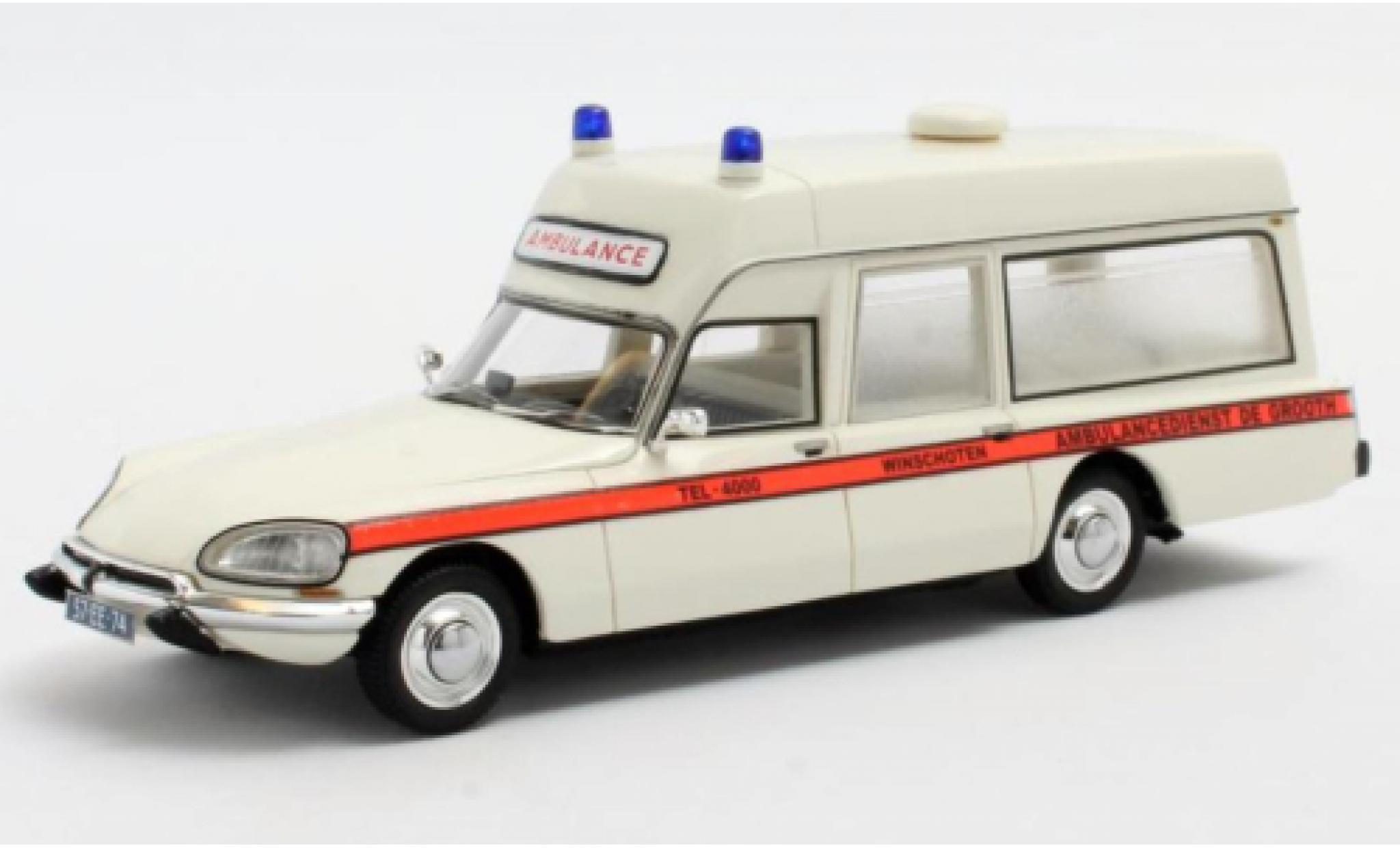 Citroen DS 1/43 Matrix 23 Visser Ambulance De Grooth Windschoten 1974 modellino in miniatura
