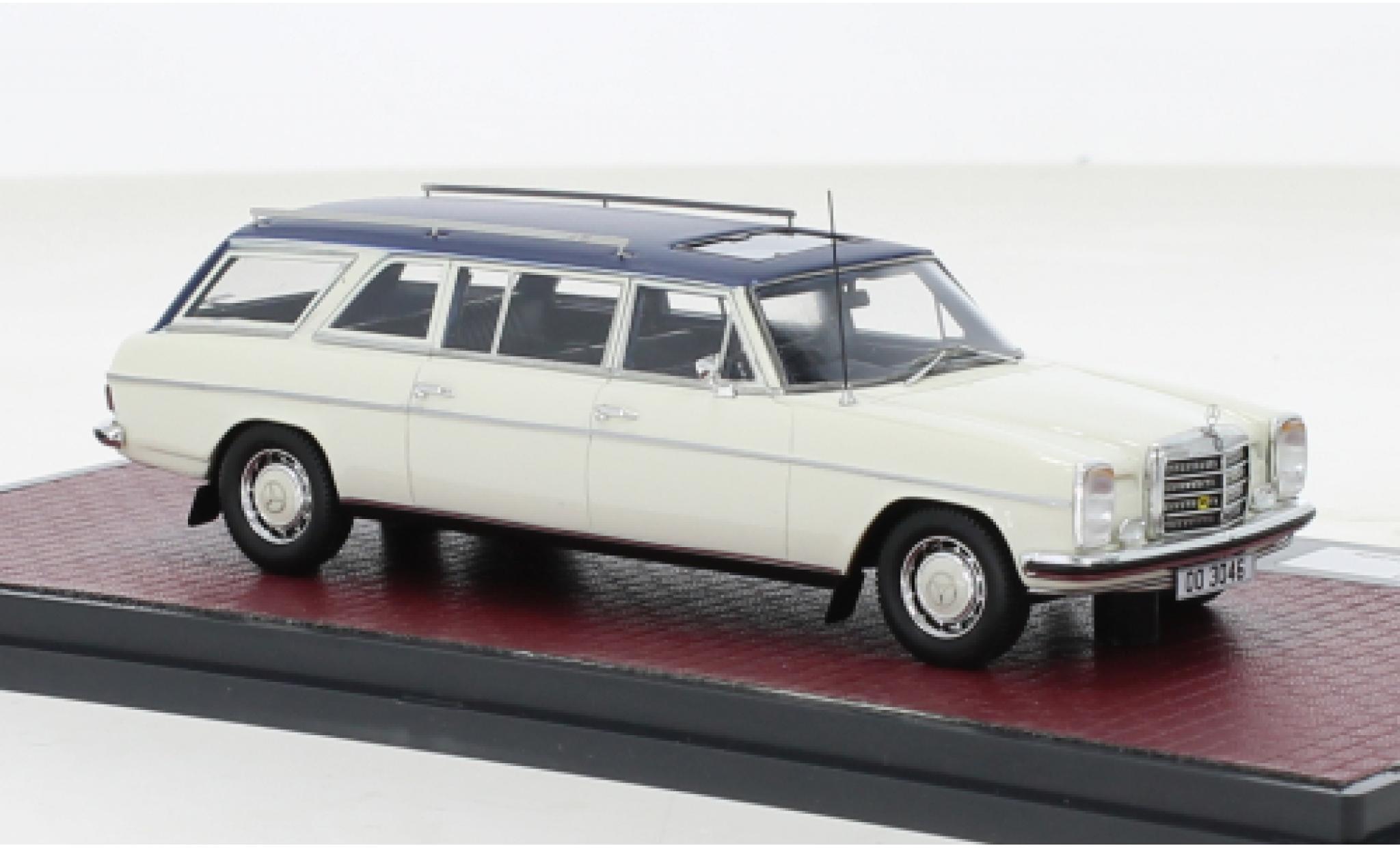 Mercedes 230 1/43 Matrix /8 (V114) LWB Crayford Estate bianco/blu 1971 modellino in miniatura