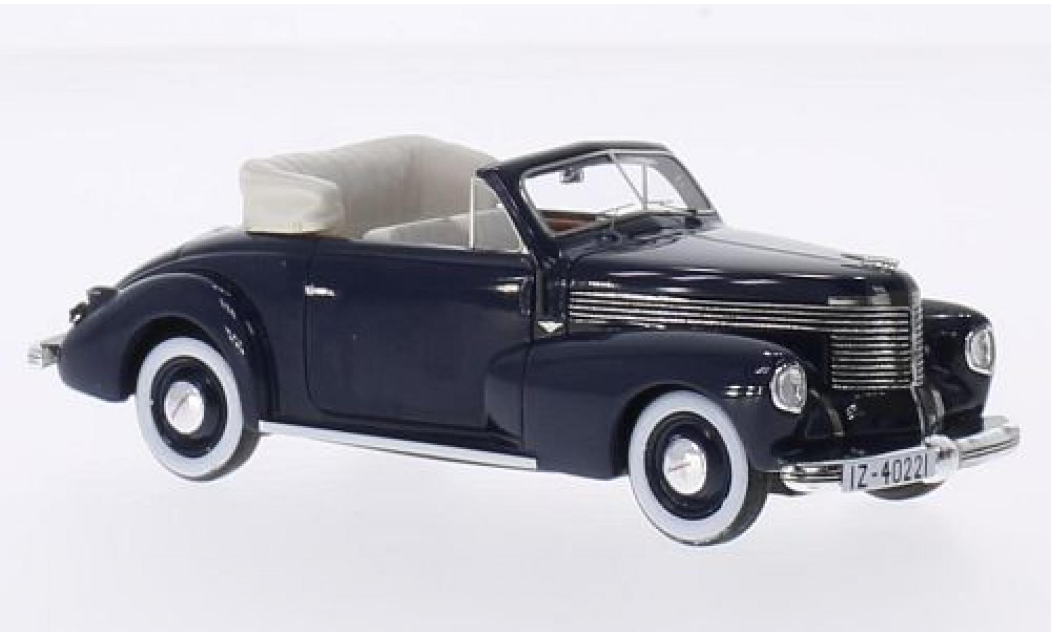 Opel Capitaine 1/43 Matrix Hebmüller cabriolet blu foncé modellino in miniatura