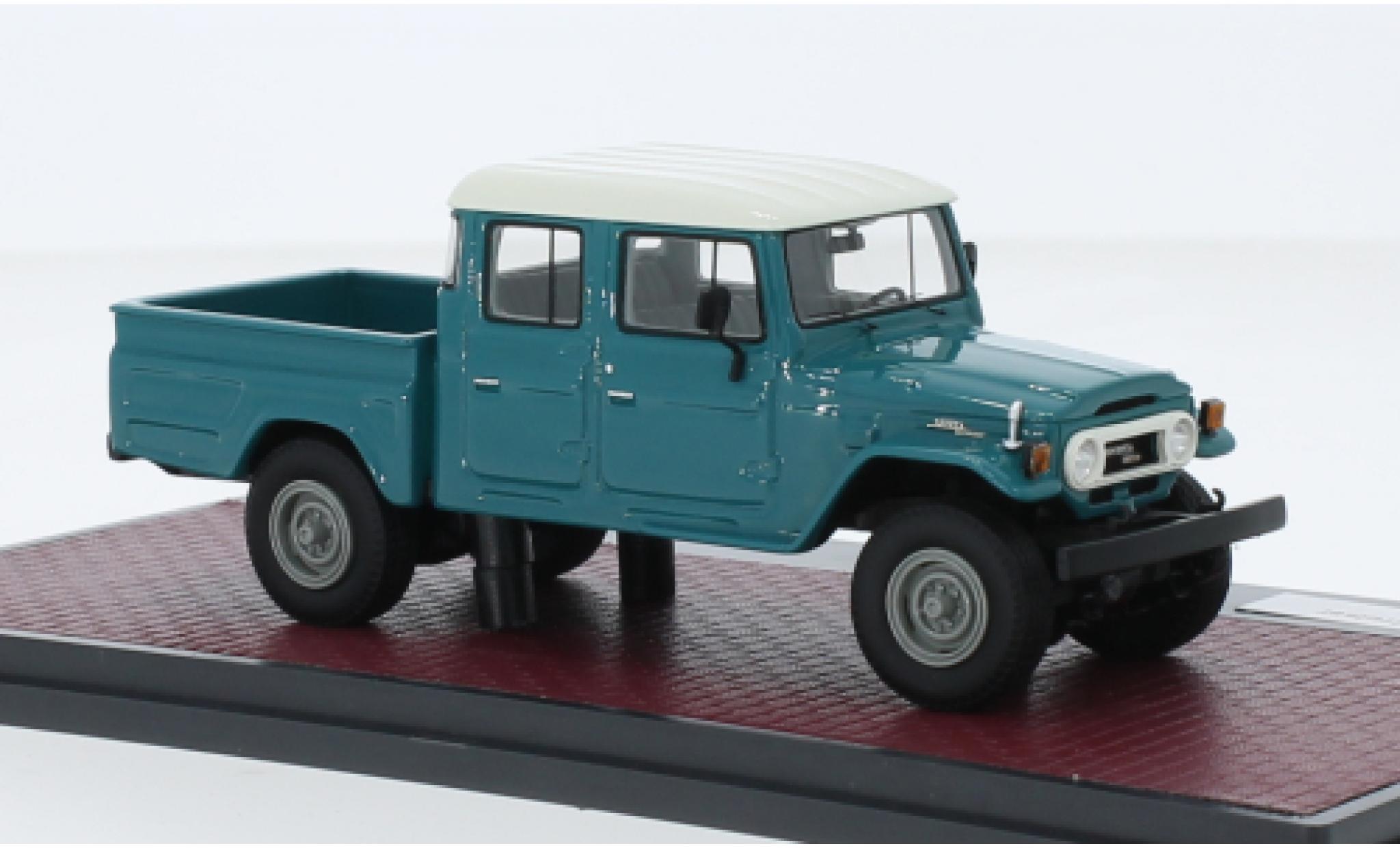 Toyota Land Cruiser 1/43 Matrix HJ45 Crew Cab türkis/bianco modellino in miniatura