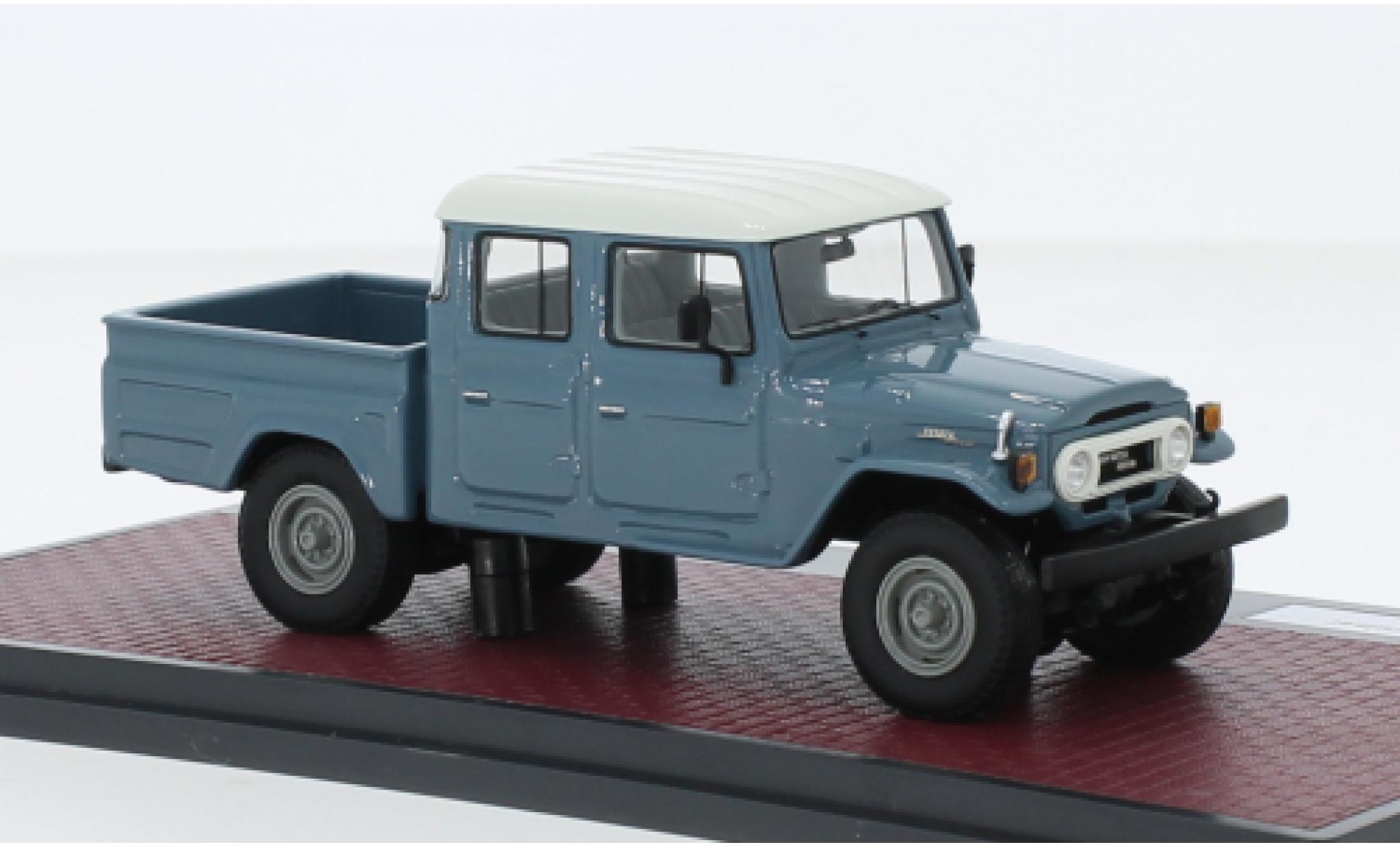 Toyota Land Cruiser 1/43 Matrix HJ45 Crew Cab grigio/bianco modellino in miniatura
