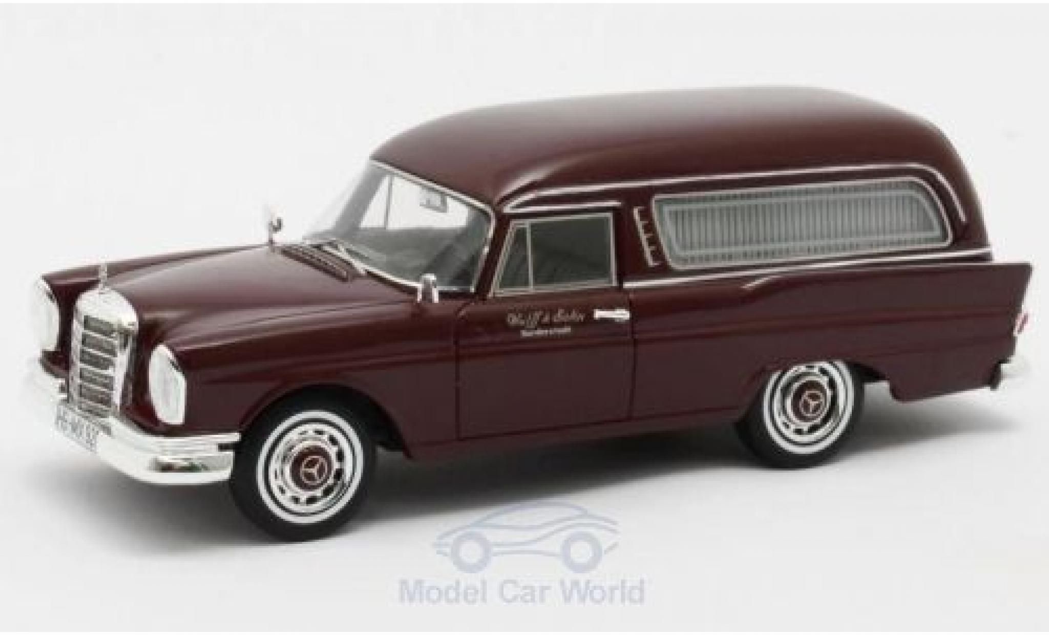Mercedes 220 1/43 Matrix SE (W111) Pollmann rosso 1966 modellino in miniatura