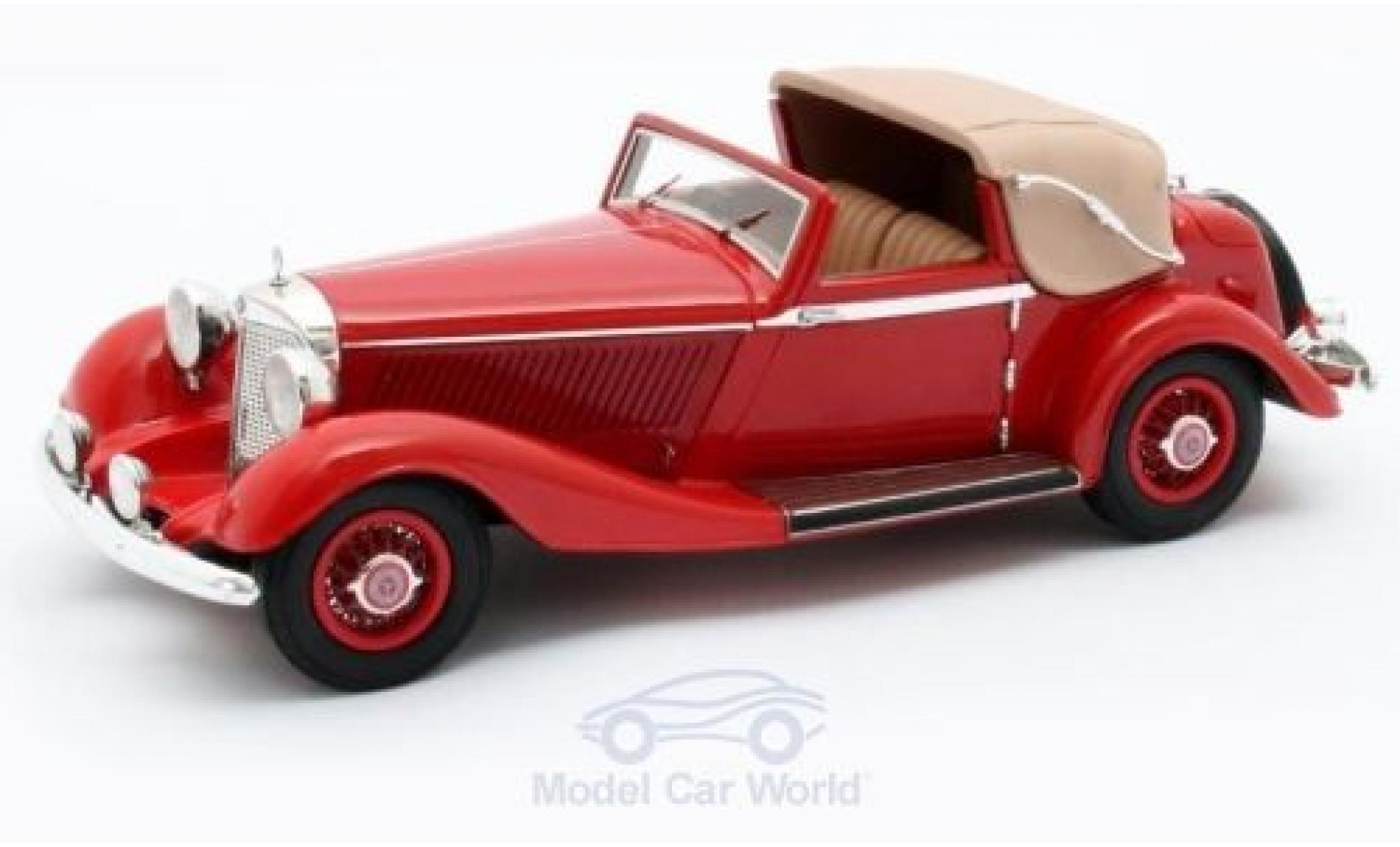 Mercedes 500 1/43 Matrix K 3-Position DHC Corsica rosso RHD 1935 #123689 modellino in miniatura