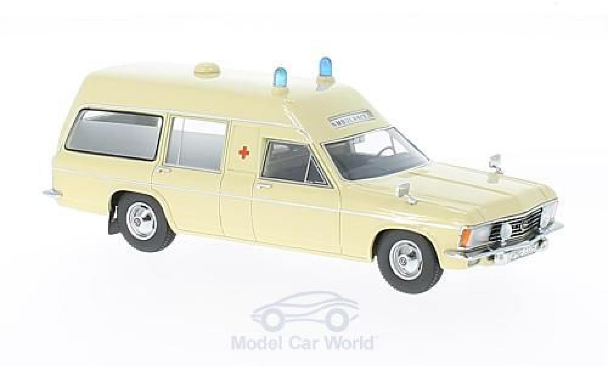 Opel Admiral 1/43 Matrix B Miesen LWB beige Ambulance 1970 modellino in miniatura