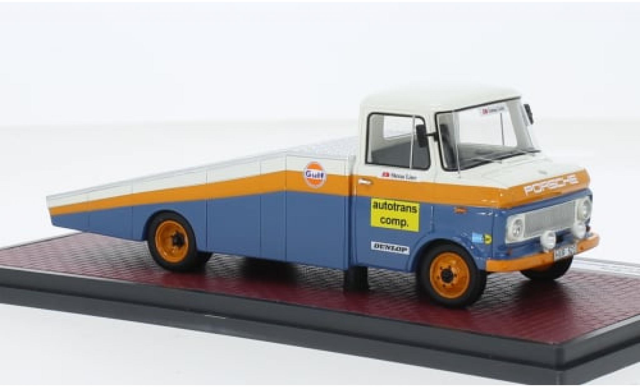 Opel Blitz 1/43 Matrix orange/blau Autotrans Comp. Lasse Widenborg 1970 1:43 modellino in miniatura
