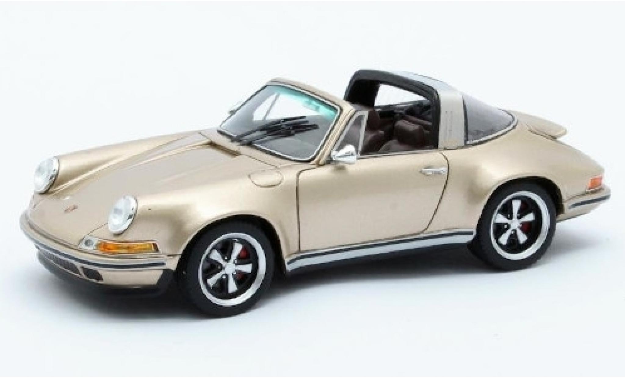 Porsche 911 1/43 Matrix Targa Singer Design gold modellino in miniatura