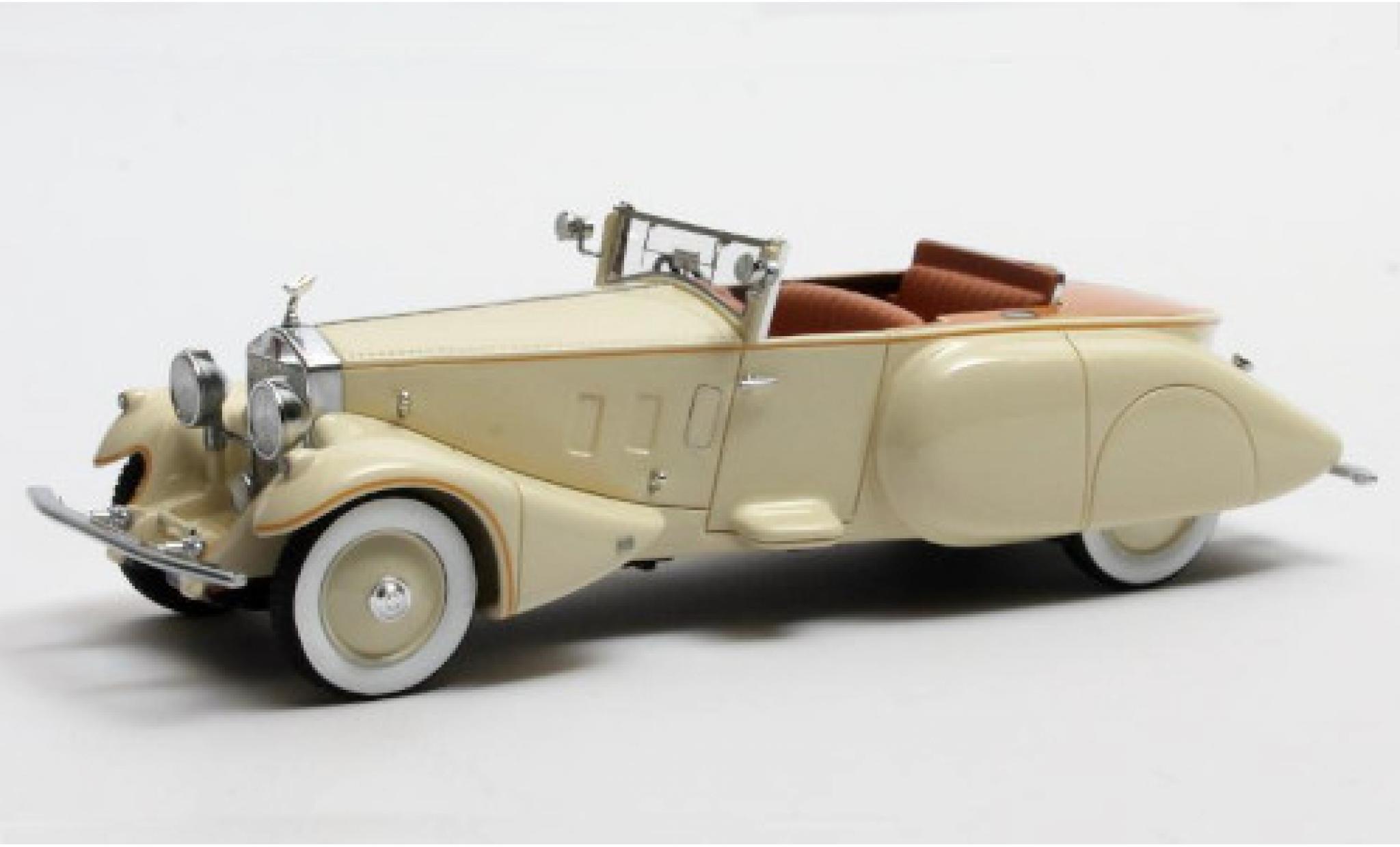 Rolls Royce Phantom 1/43 Matrix II Barker Boattail beige RHD 1930 Maharaja of Rewa (#179XJ) modellino in miniatura