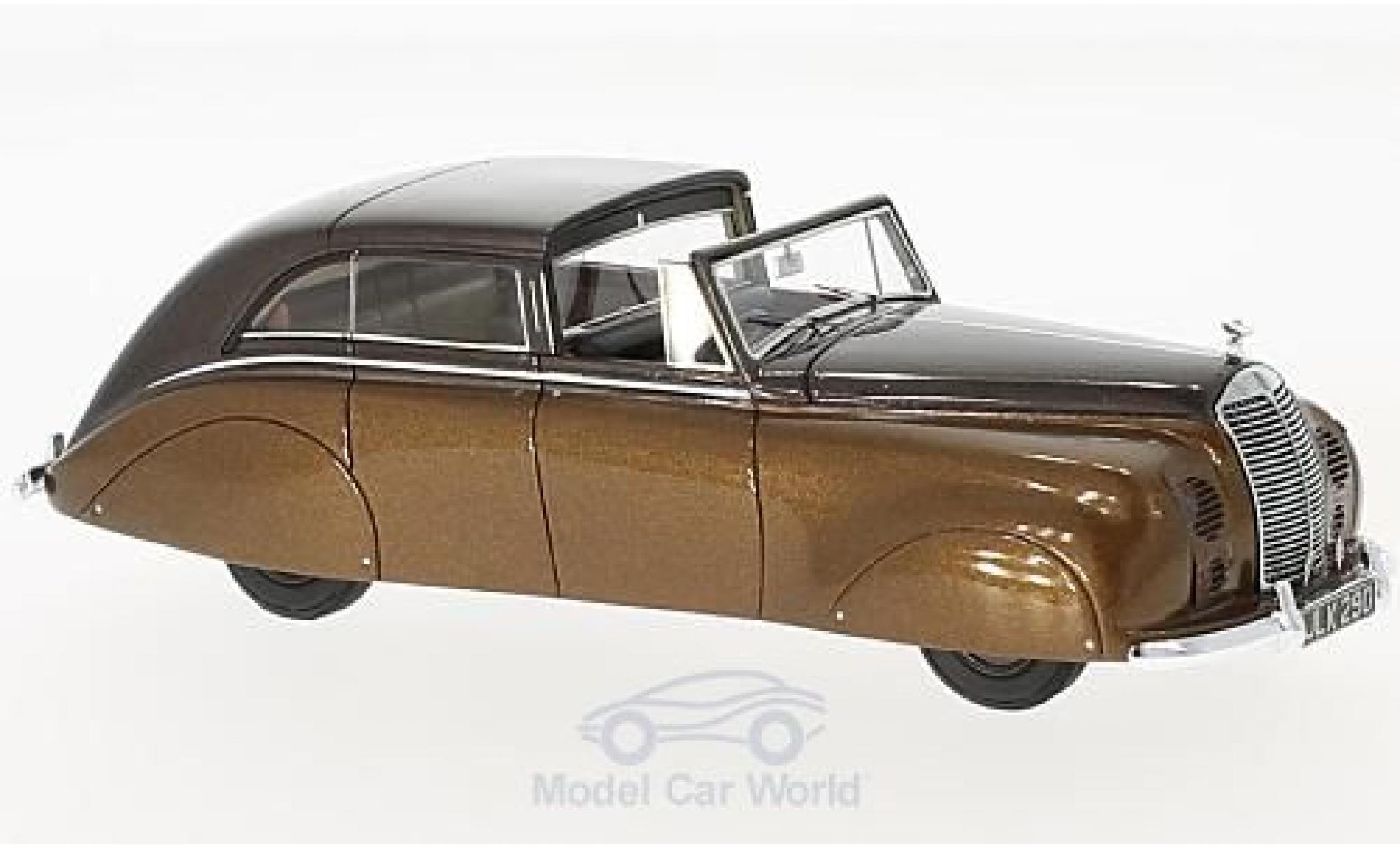 Rolls Royce Silver Wraith 1/43 Matrix Sedanca de Ville by Hopper metallico marroneee RHD 1947 modellino in miniatura