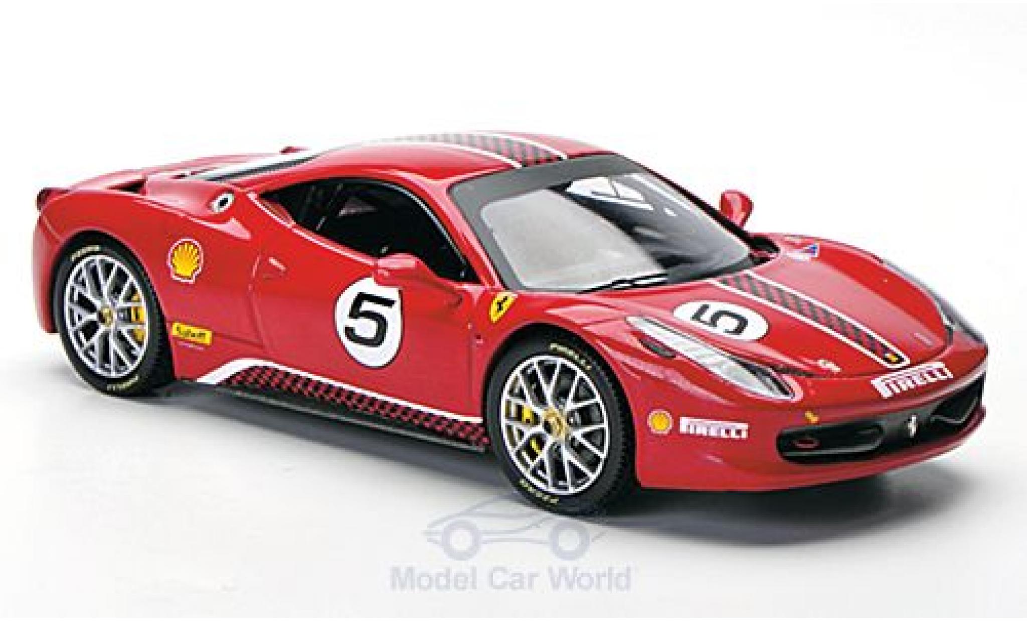 Ferrari 458 Challenge 1/43 Hot Wheels Elite Challenge No.5 modellino in miniatura