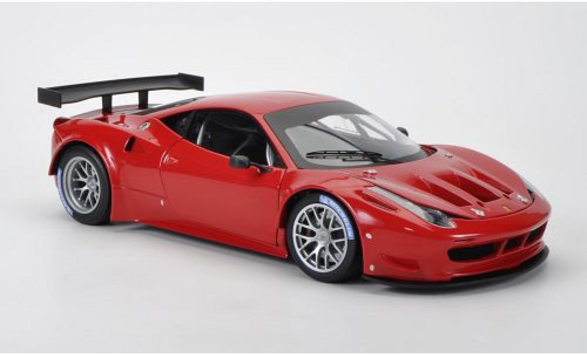 Ferrari 458 1/18 Hot Wheels Elite Italia GT2 rosso Präsentationsfahrzeug sans Vitrine modellino in miniatura