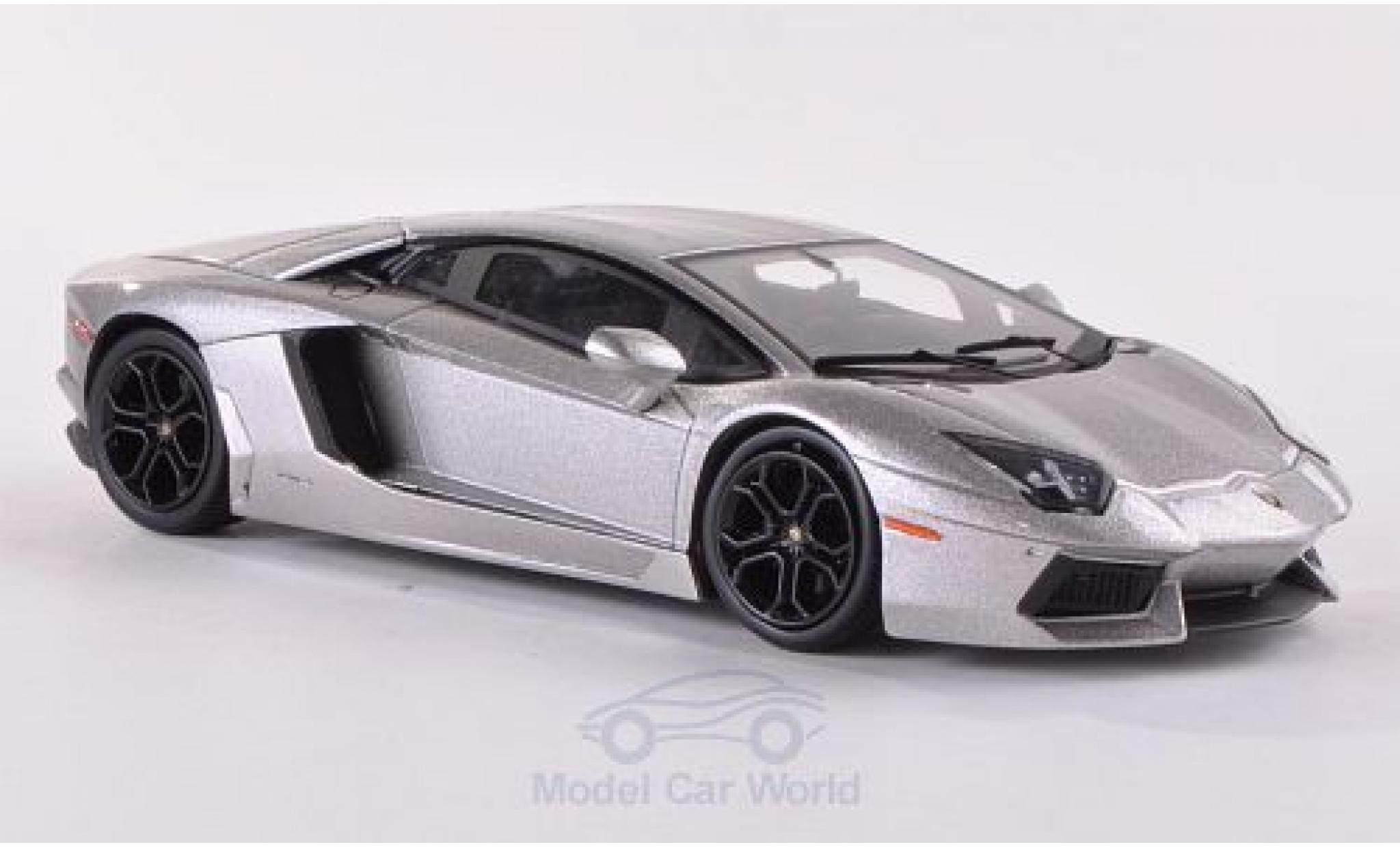 Lamborghini Aventador LP700-4 1/43 Hot Wheels Elite LP700-4 metallico grigio modellino in miniatura