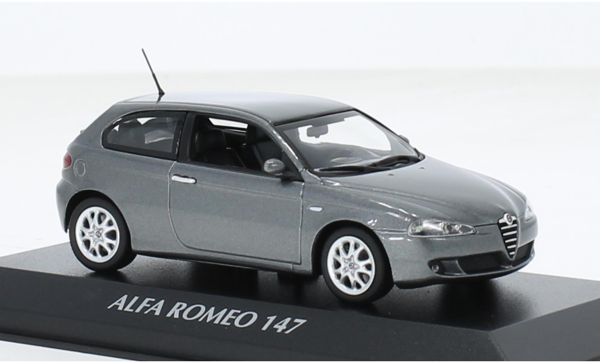 Alfa Romeo 147 1/43 Maxichamps metallise grau 2005 1:43 modellino in miniatura