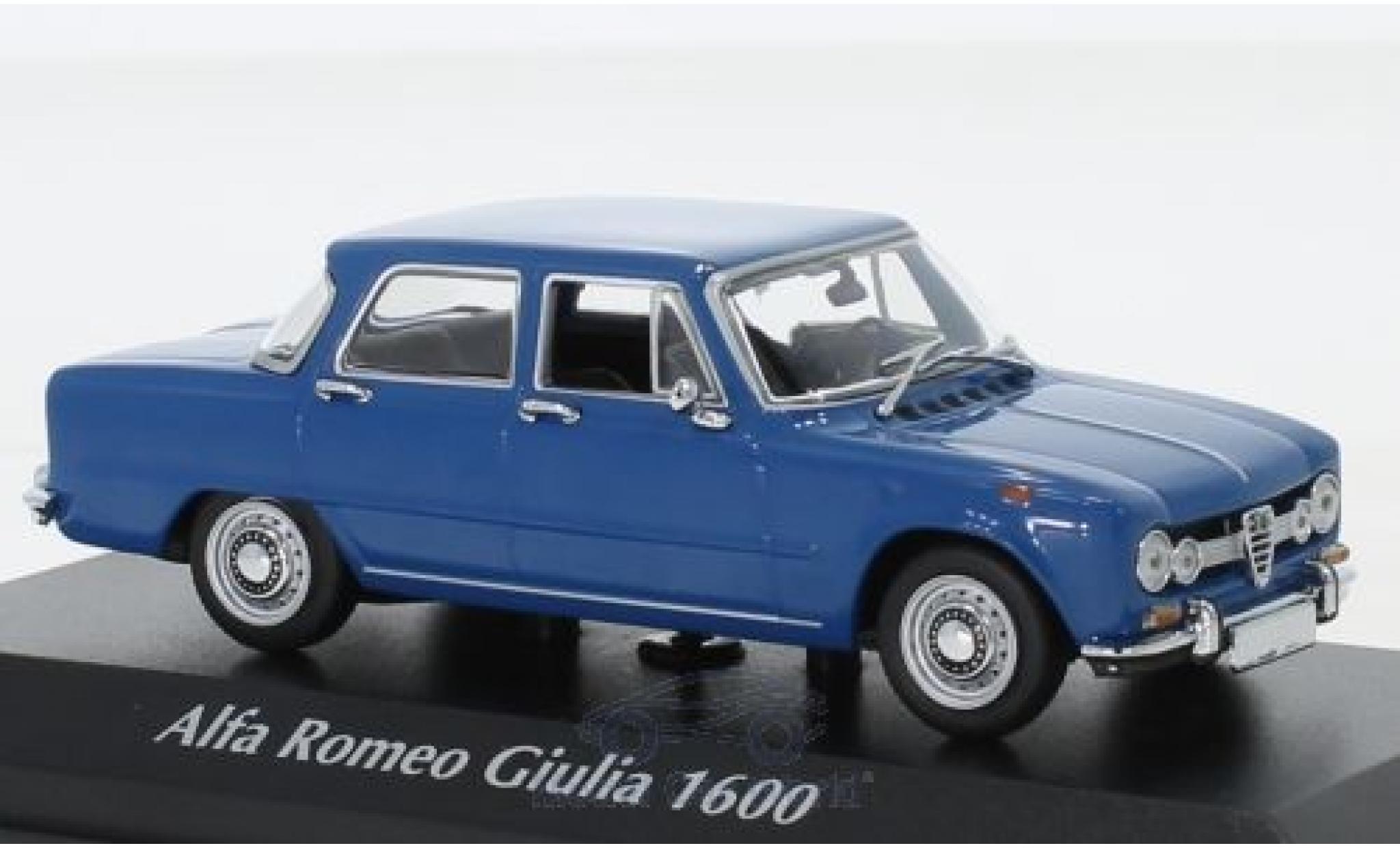 Alfa Romeo Giulia 1/43 Maxichamps 1600 blu 1970 modellino in miniatura