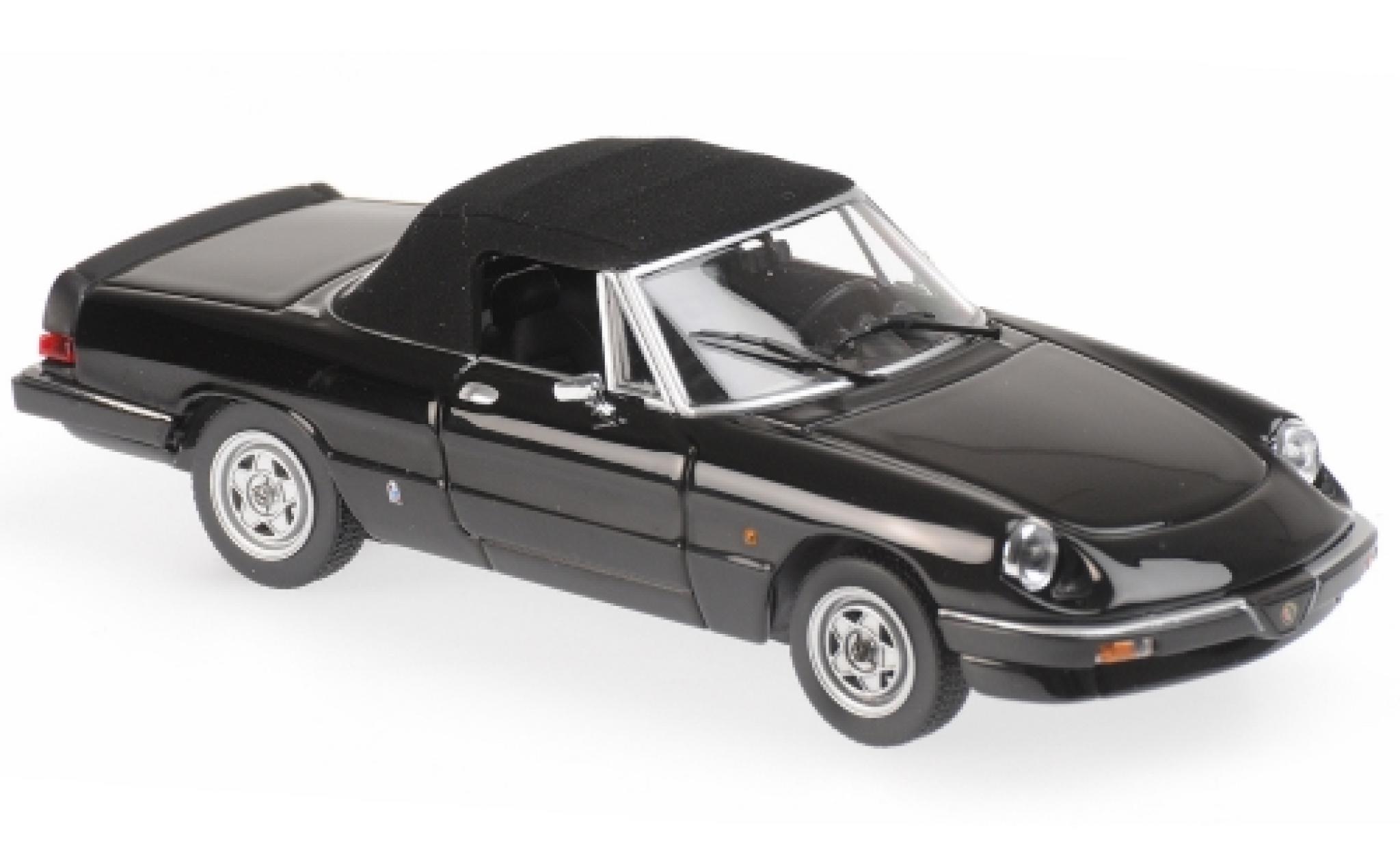 Alfa Romeo Spider 1/43 Maxichamps nero 1983 modellino in miniatura
