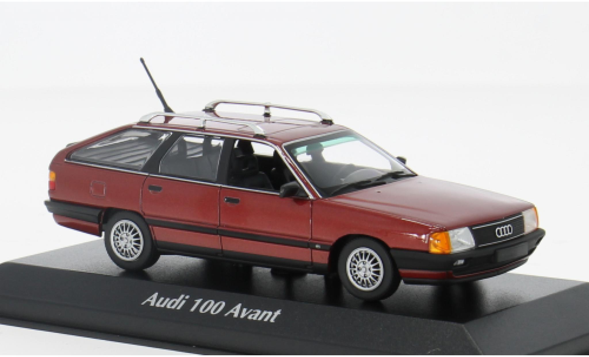 Audi 100 1/43 Maxichamps (C3) Avant rot 1990 1:43 modellino in miniatura