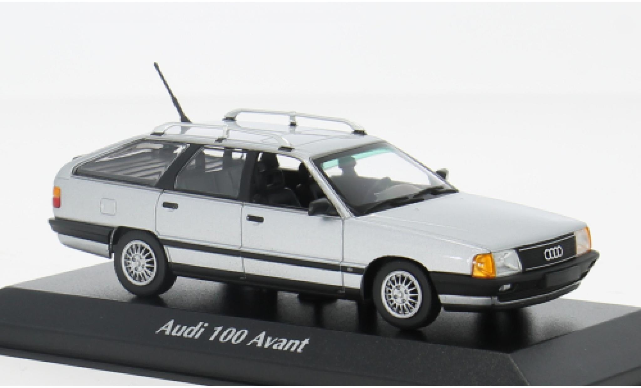 Audi 100 1/43 Maxichamps (C3) Avant silber 1990 1:43 modellino in miniatura