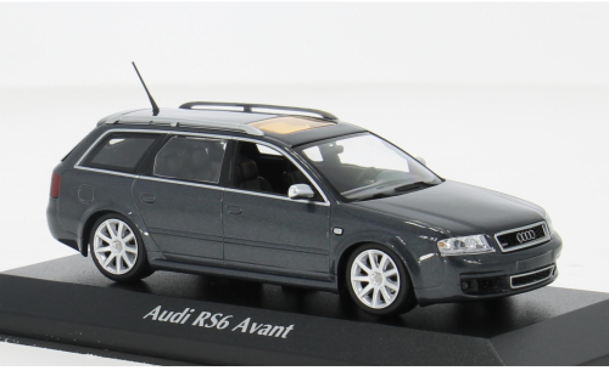 Audi A6 1/43 Maxichamps Avant metallise grau 2002 1:43 modellino in miniatura
