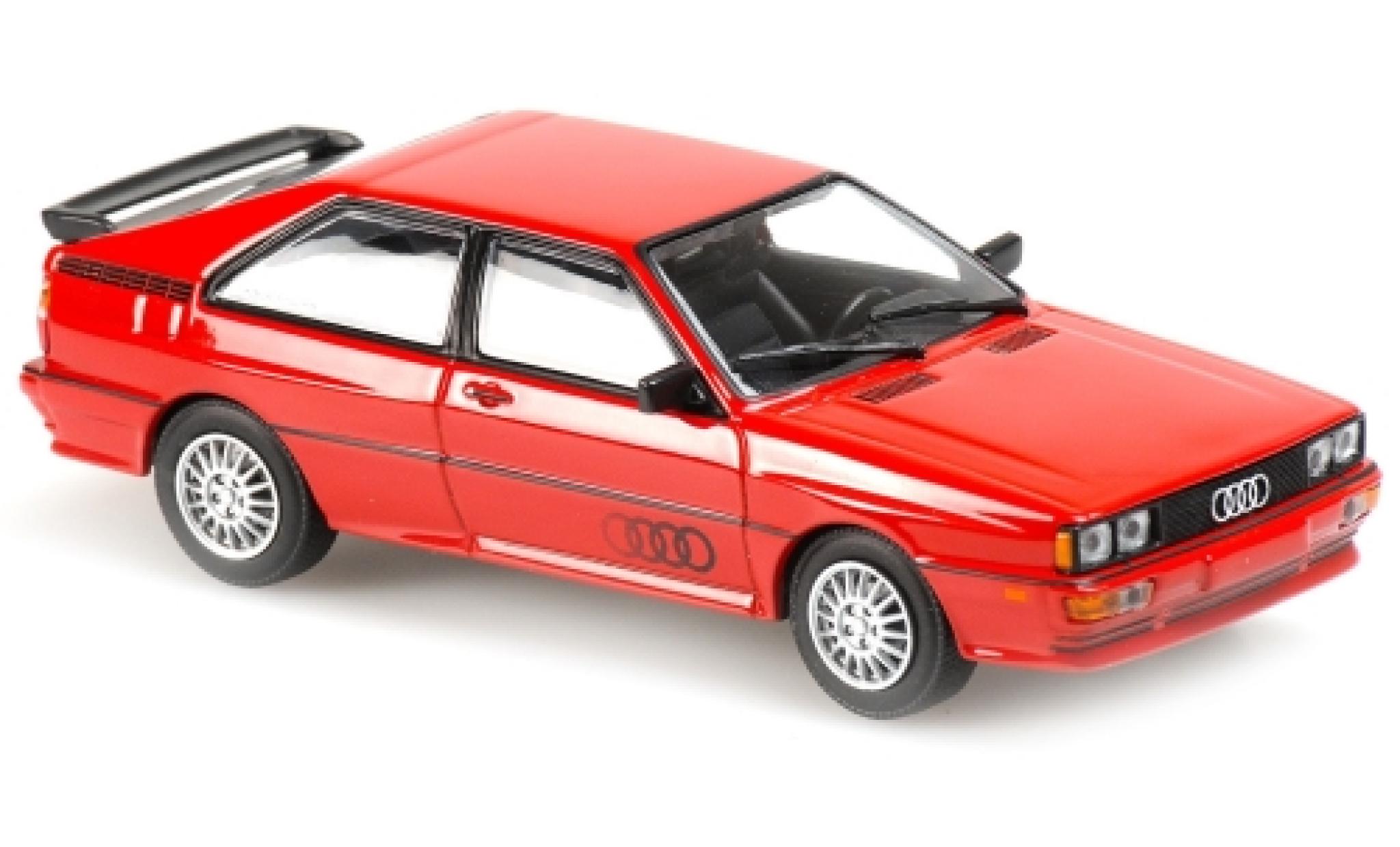 Audi Quattro 1/43 Maxichamps rosso/Dekor 1980 modellino in miniatura