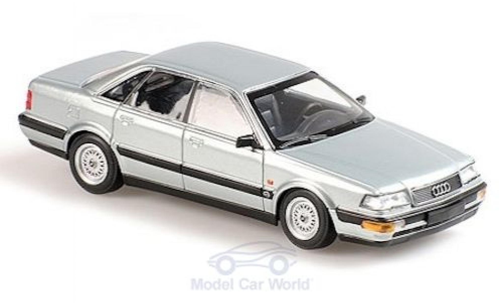 Audi V8 1/43 Maxichamps grigio 1988 modellino in miniatura