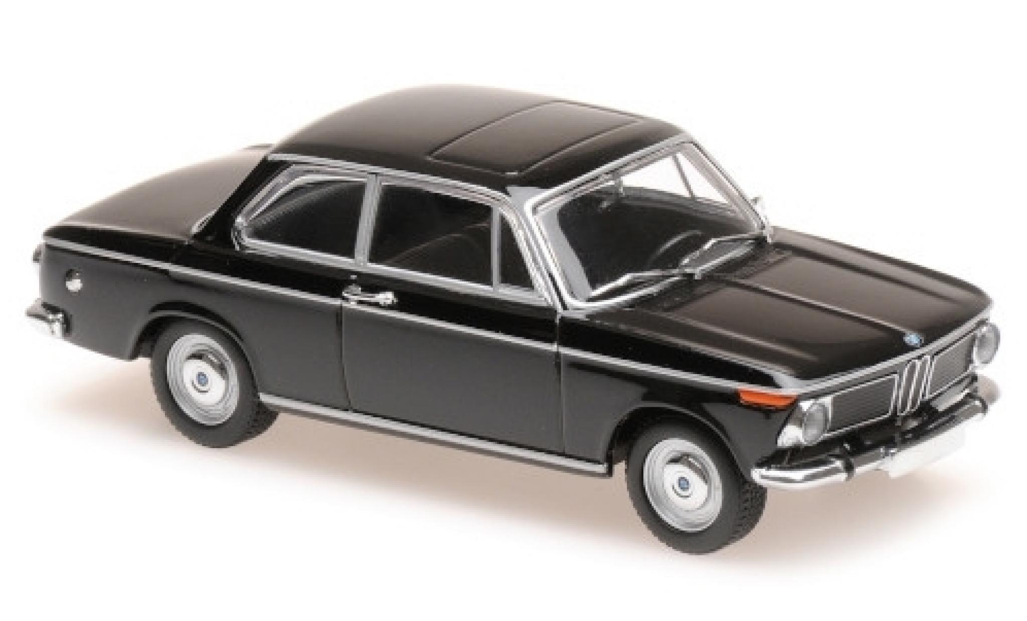 Bmw 1600 1/43 Maxichamps nero 1968 modellino in miniatura