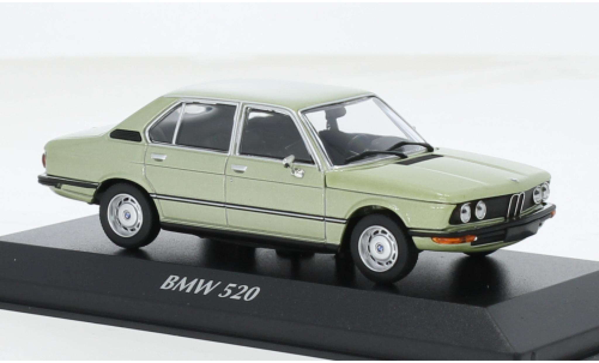 Bmw 520 1/43 Maxichamps (E12) metallise grün 1972 1:43 modellino in miniatura