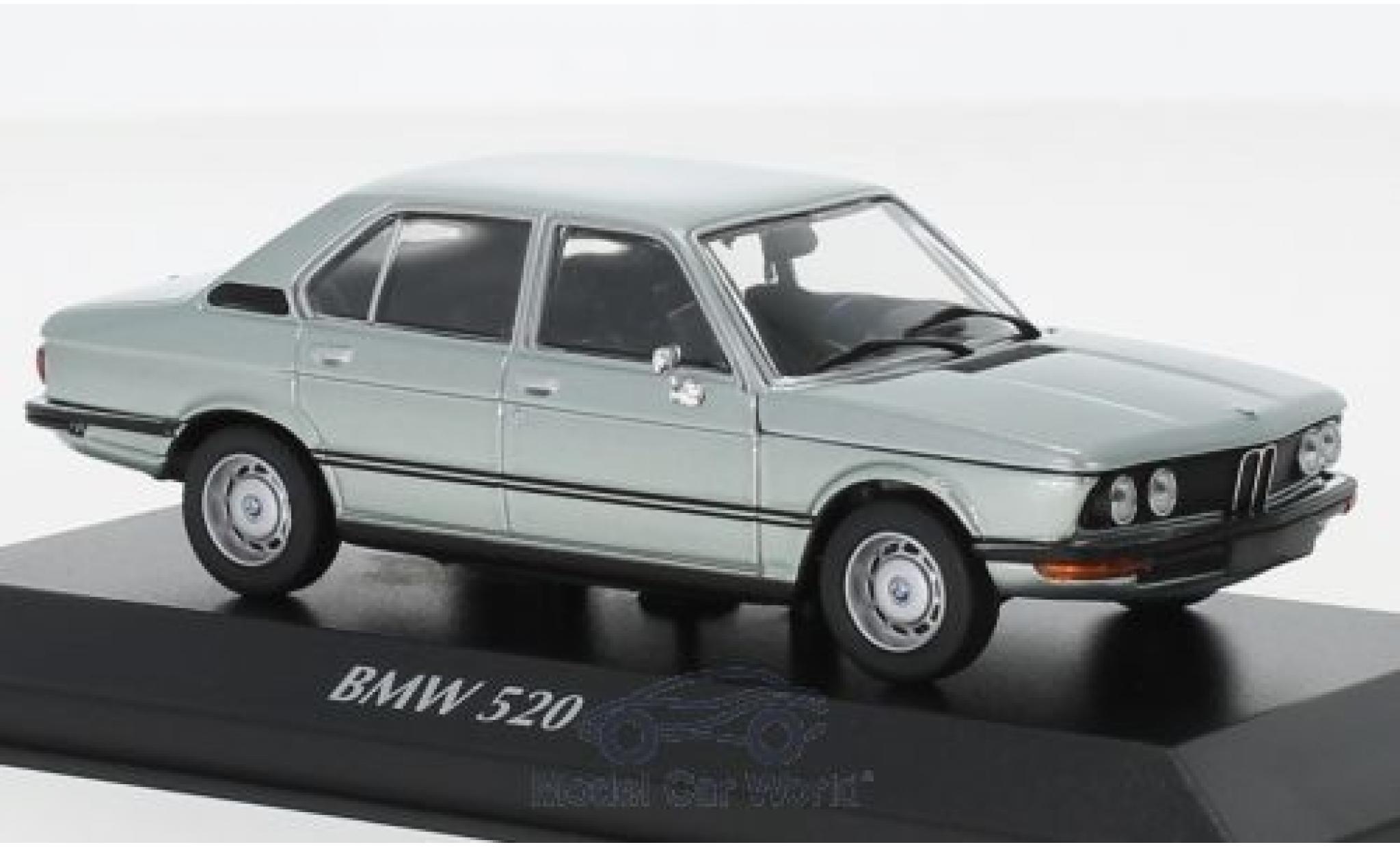 Bmw 520 1/43 Maxichamps (E12) metallico blu 1972 modellino in miniatura