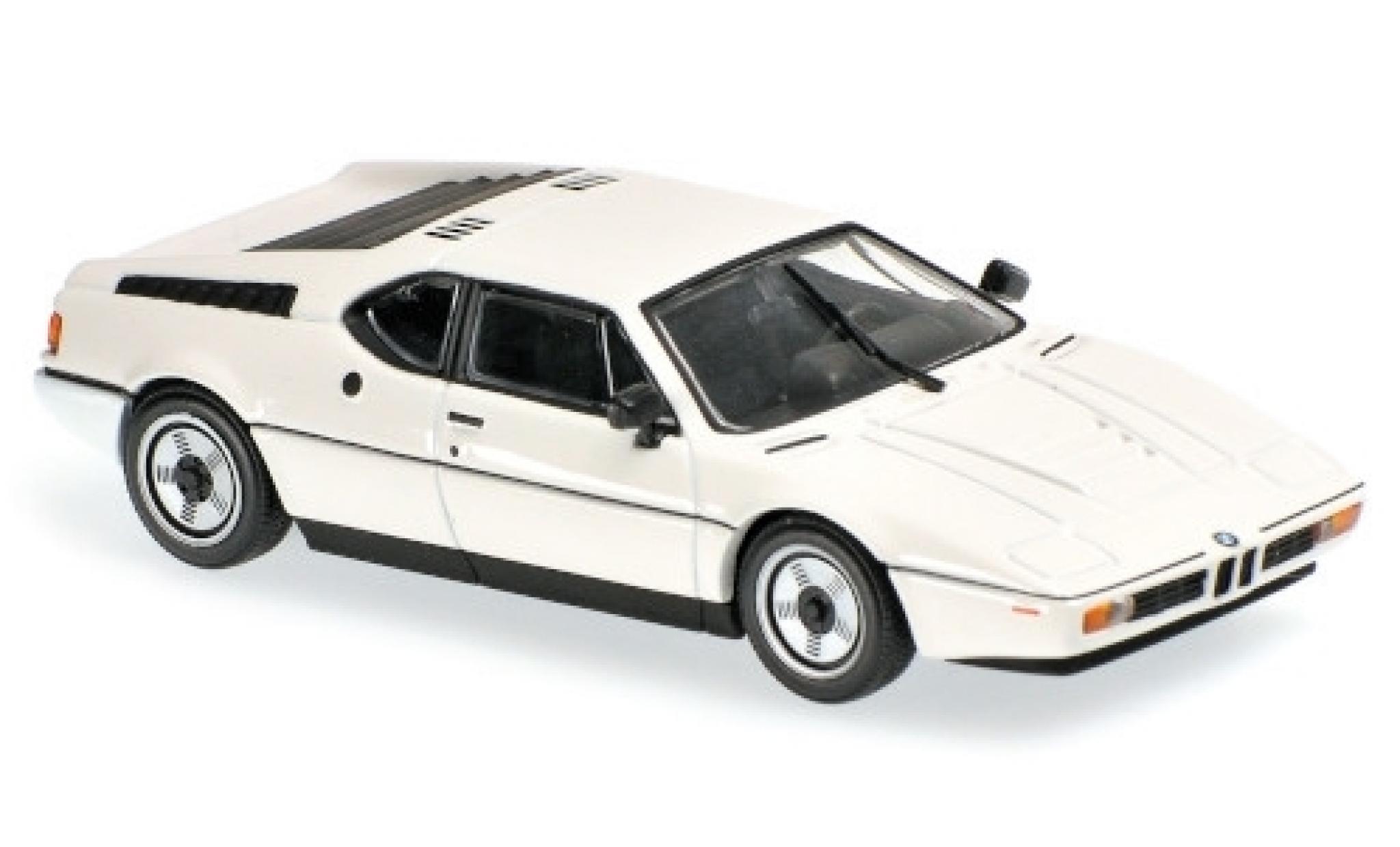 Bmw M1 1/43 Maxichamps bianco 1979 modellino in miniatura