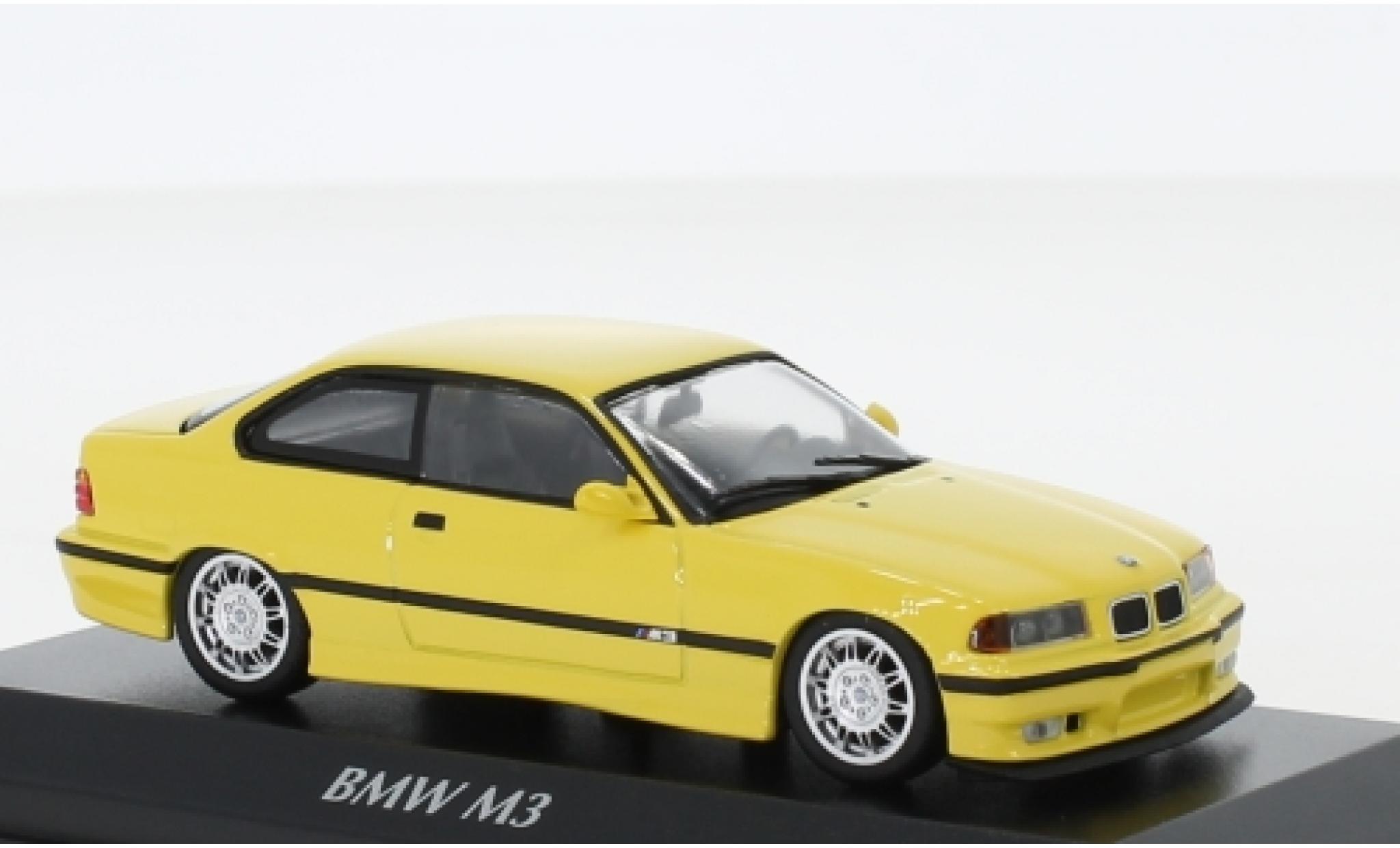 Bmw M3 1/43 Maxichamps (E36) giallo 1992 modellino in miniatura