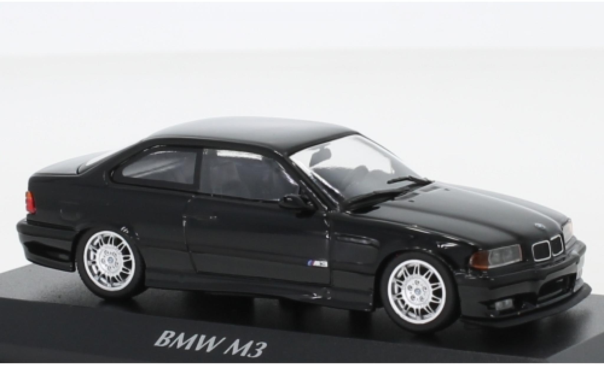 Bmw M3 1/43 Maxichamps (E36) nero 1992 modellino in miniatura