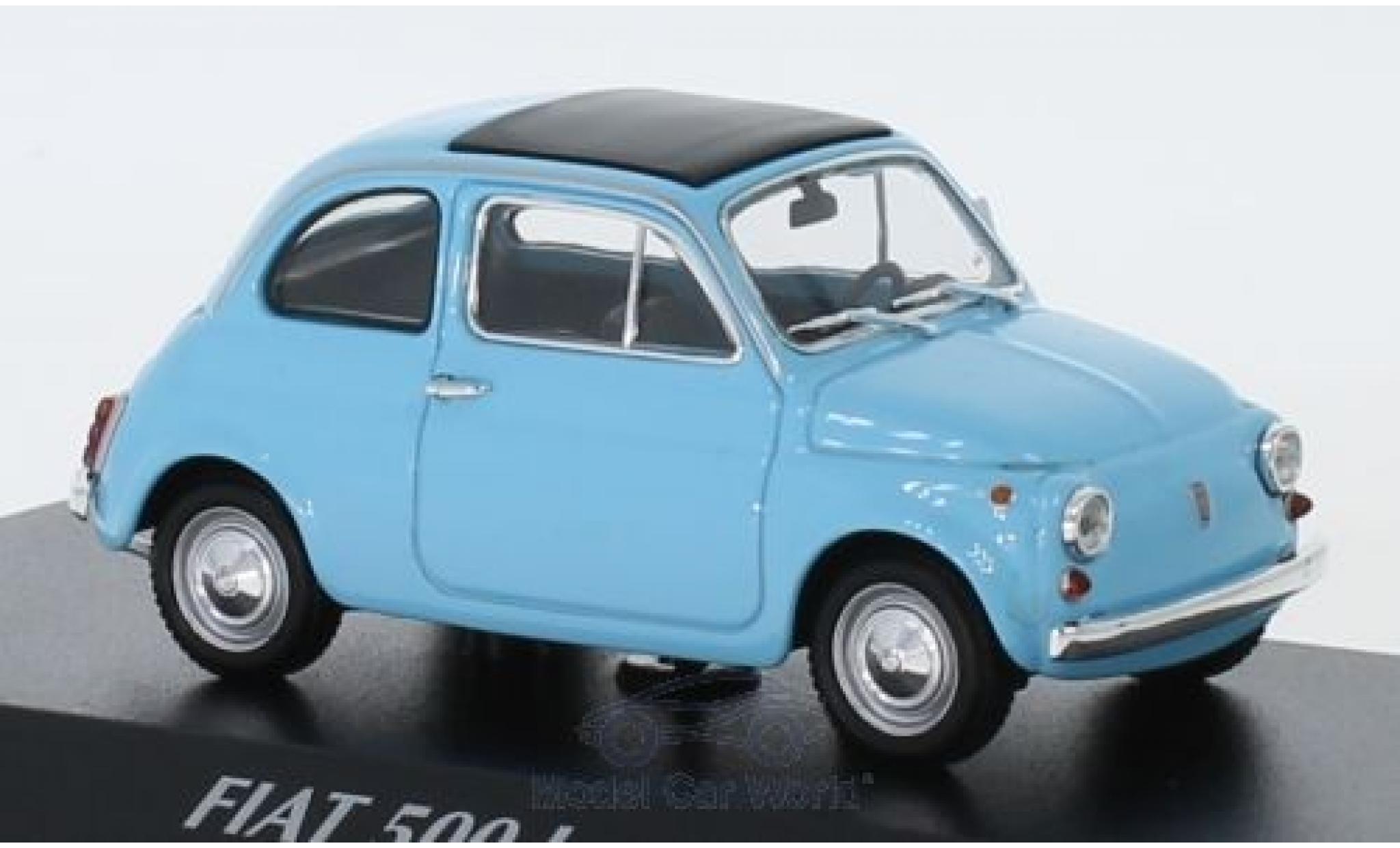 Fiat 500 1/43 Maxichamps L blu 1965 modellino in miniatura