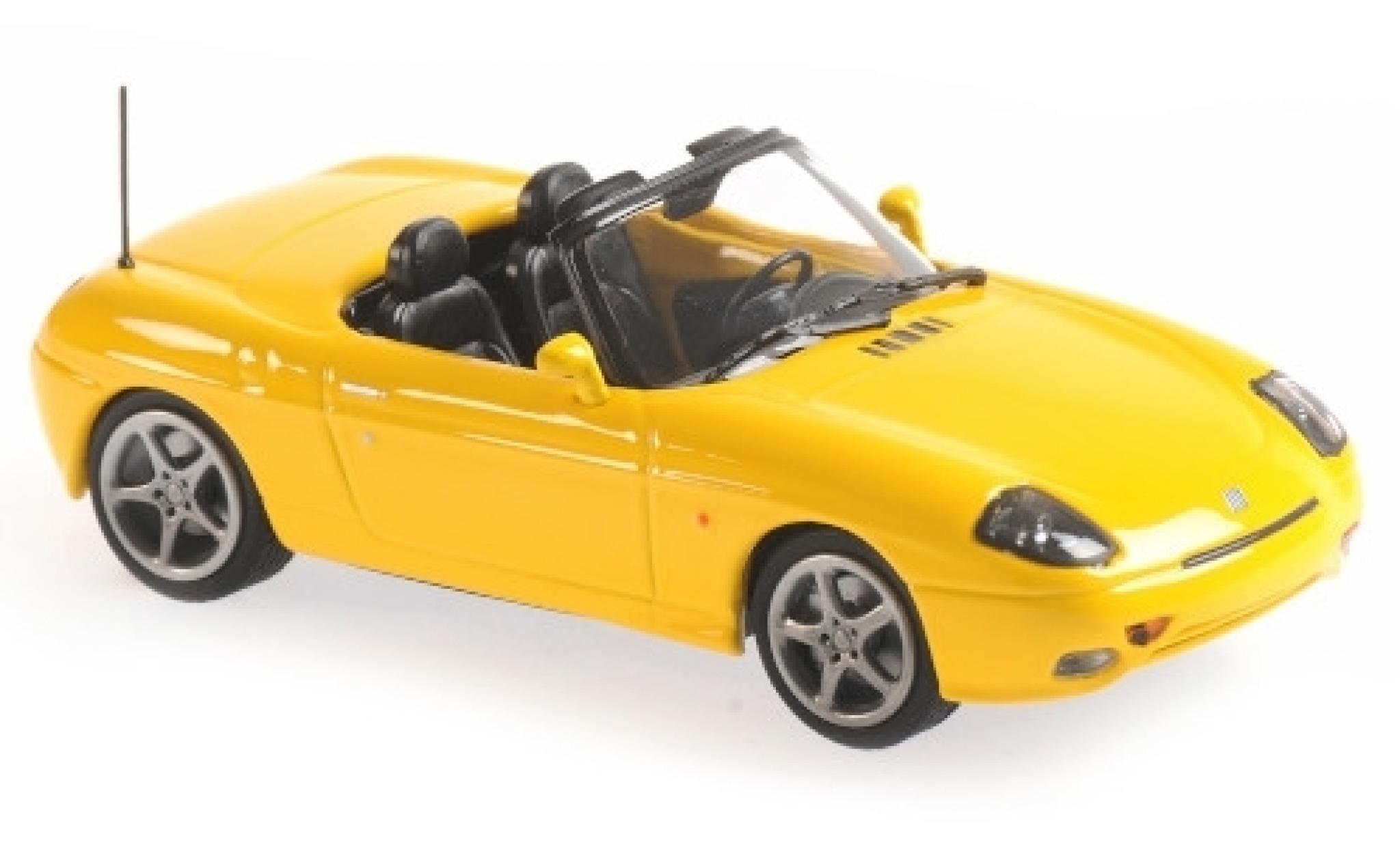 Fiat Barchetta 1/43 Maxichamps giallo 1995 modellino in miniatura