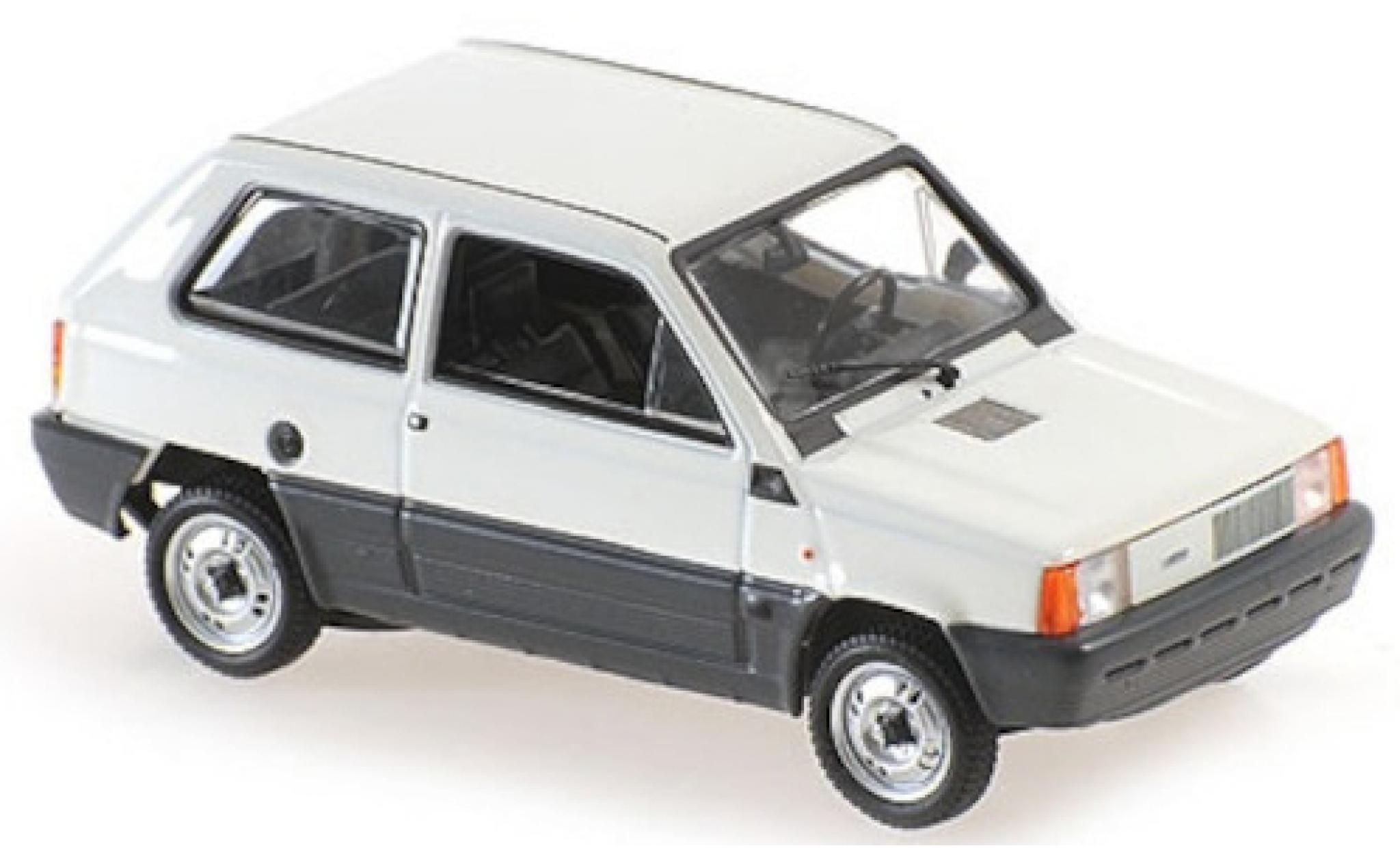 Fiat Panda 1/43 Maxichamps bianco 1980 modellino in miniatura