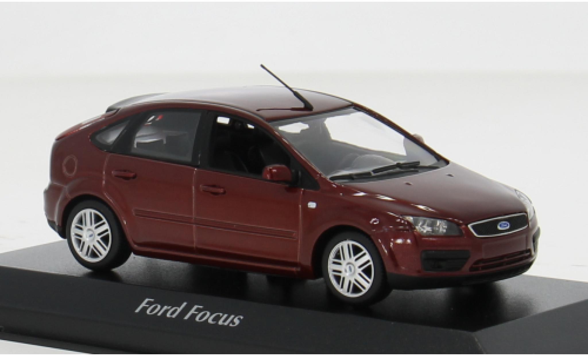 Ford Focus 1/43 Maxichamps MK II metallise rot 2004 1:43 modellino in miniatura