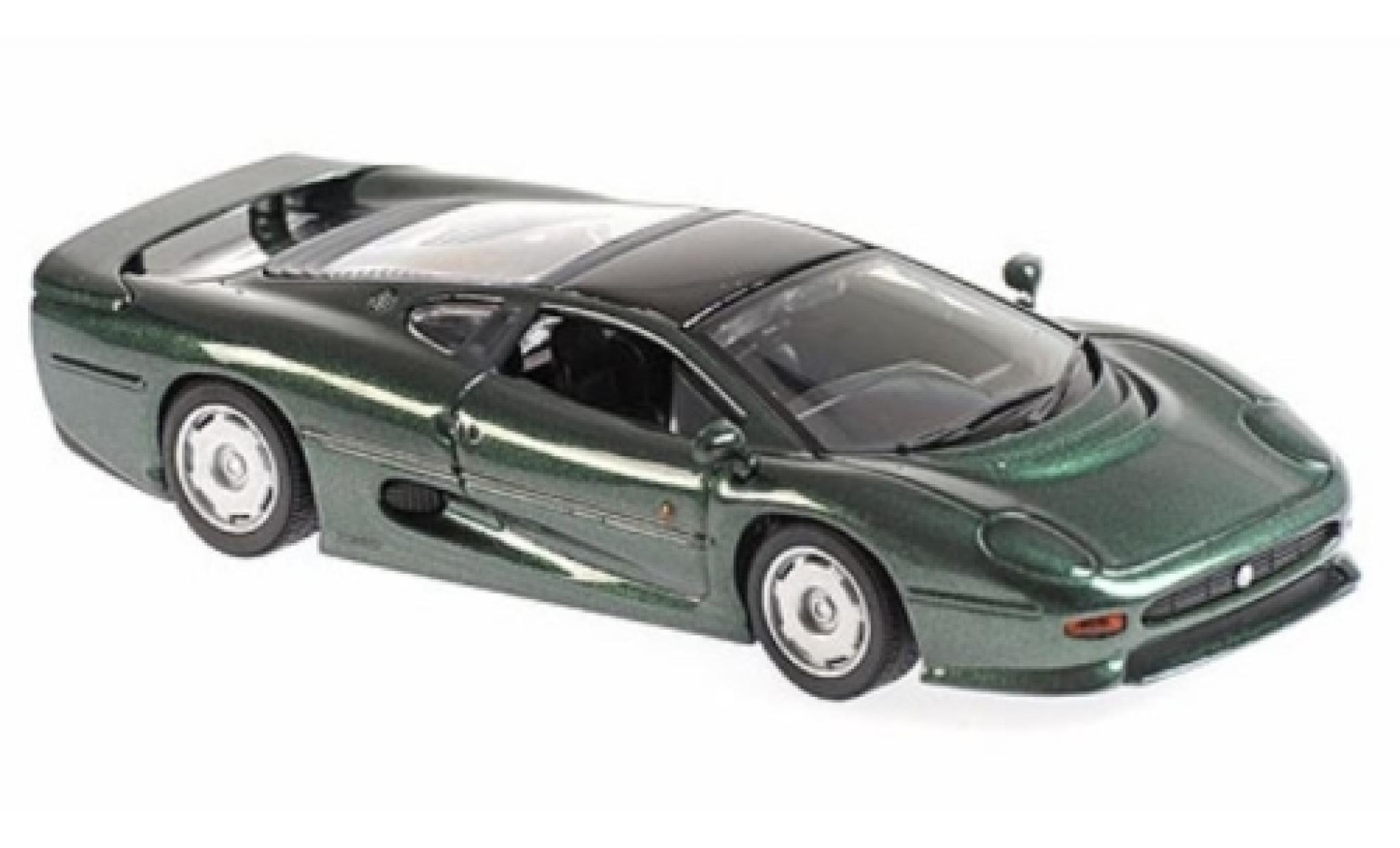 Jaguar XJ 1/43 Maxichamps 220 metallico verde RHD 1991 modellino in miniatura
