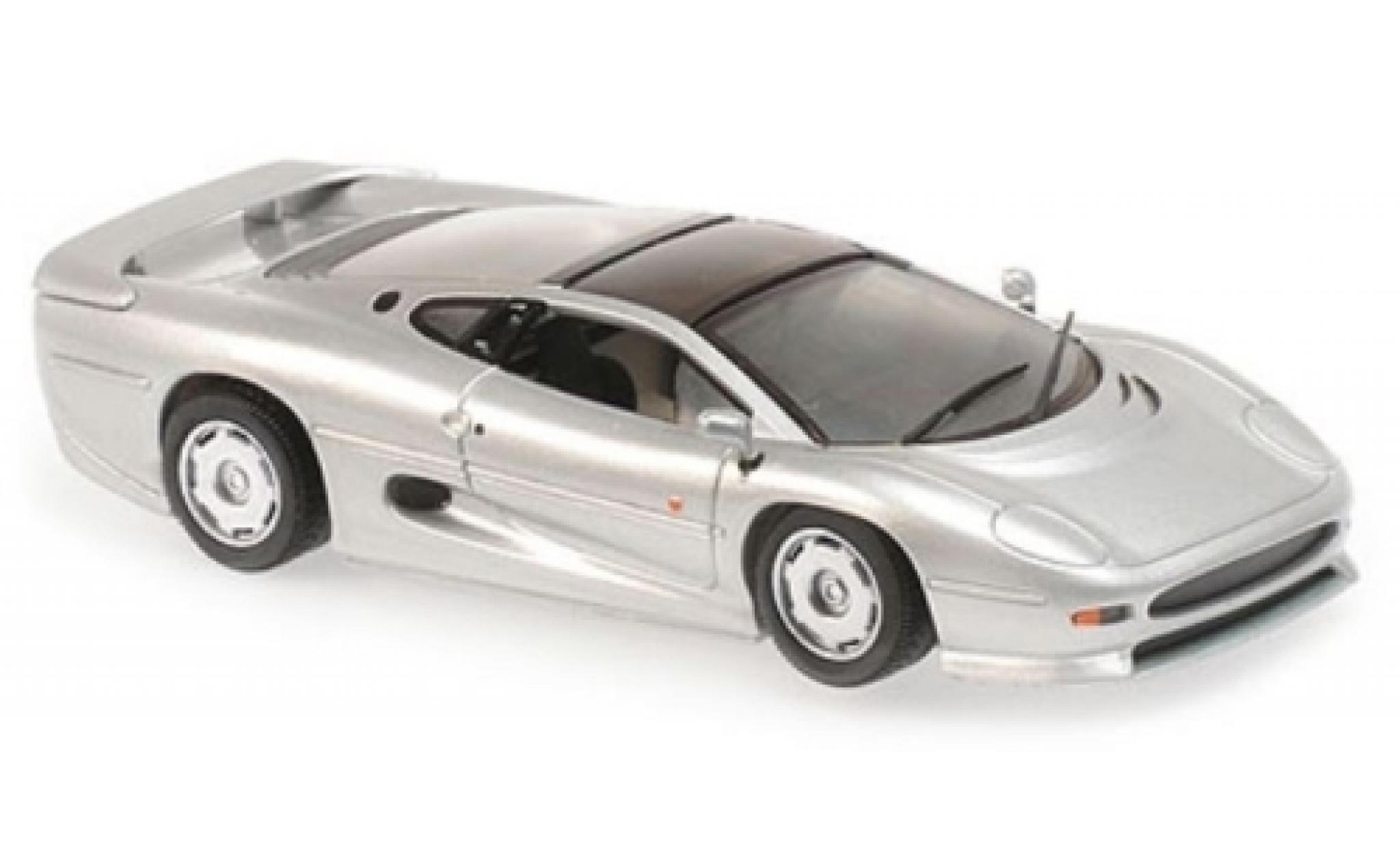Jaguar XJ 1/43 Maxichamps 220 grigio RHD 1991 modellino in miniatura